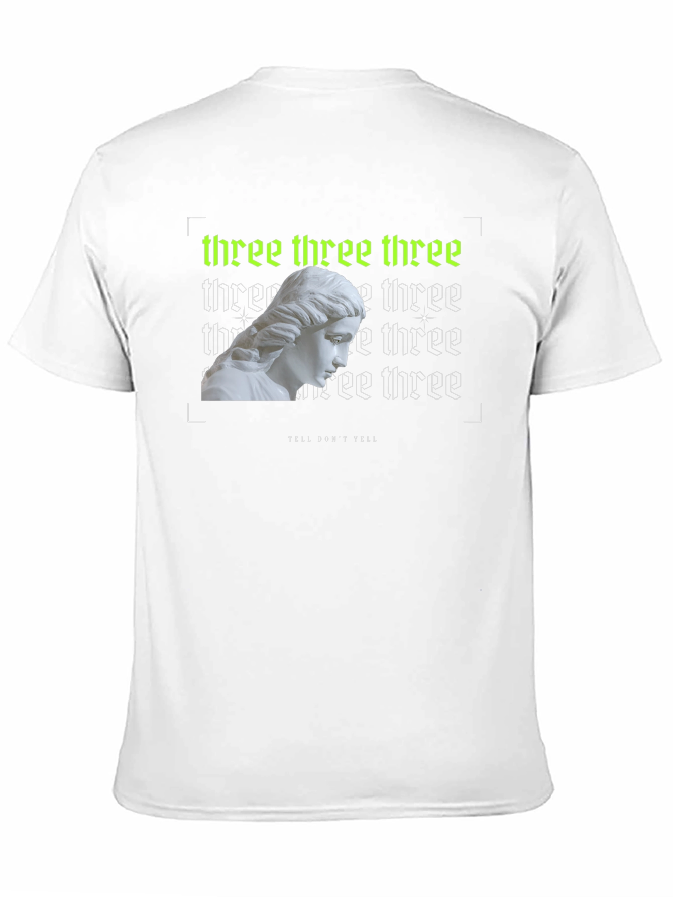 Trendy Three Graphic Print Black T-Shirt