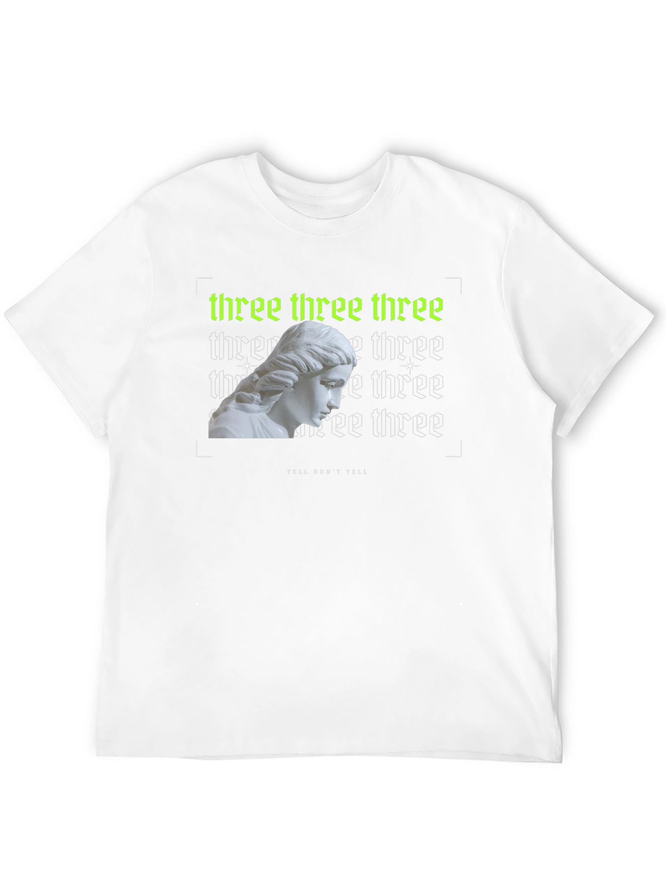 Trendy Three Graphic Print Black T-Shirt