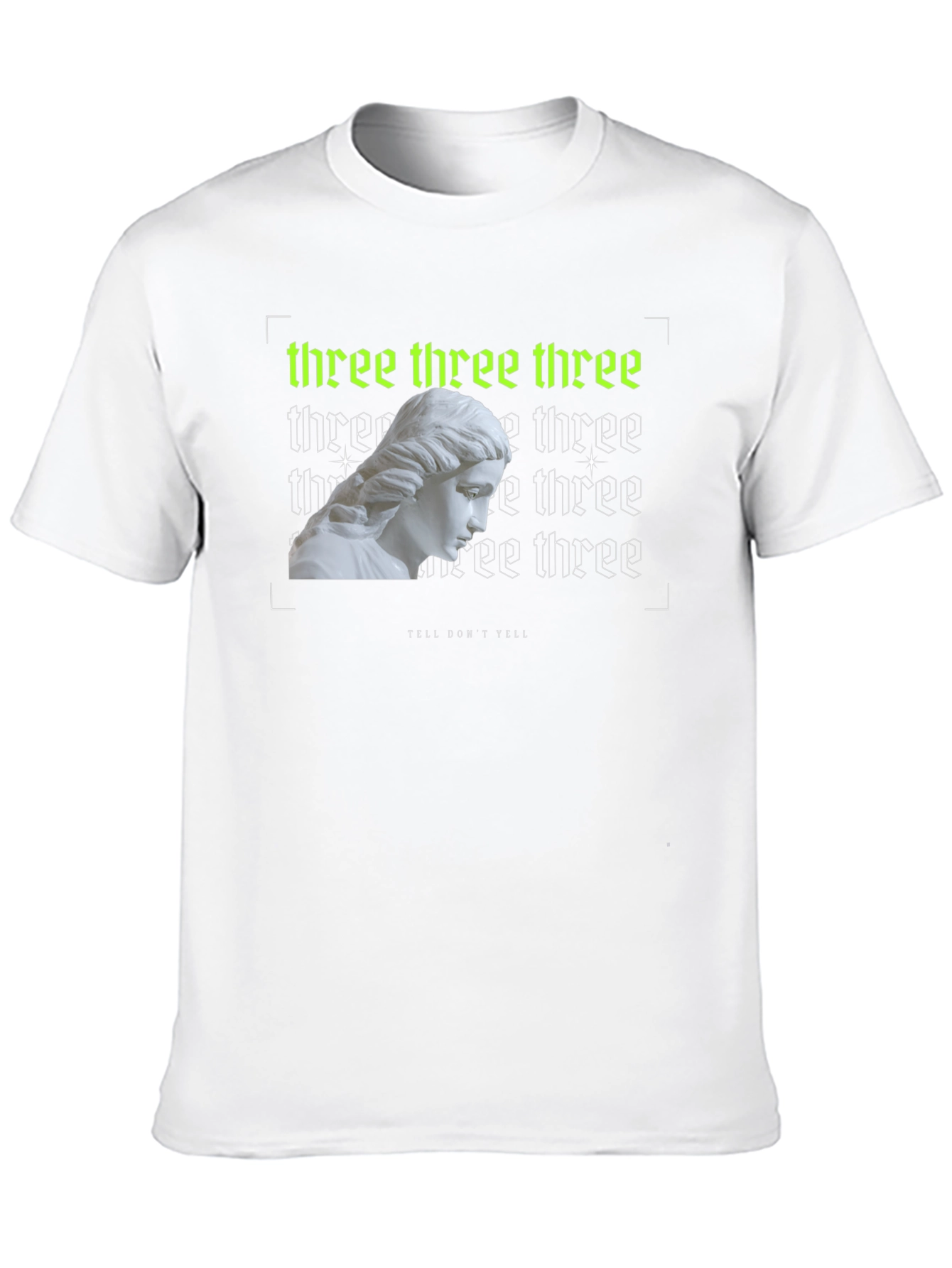 Trendy Three Graphic Print Black T-Shirt