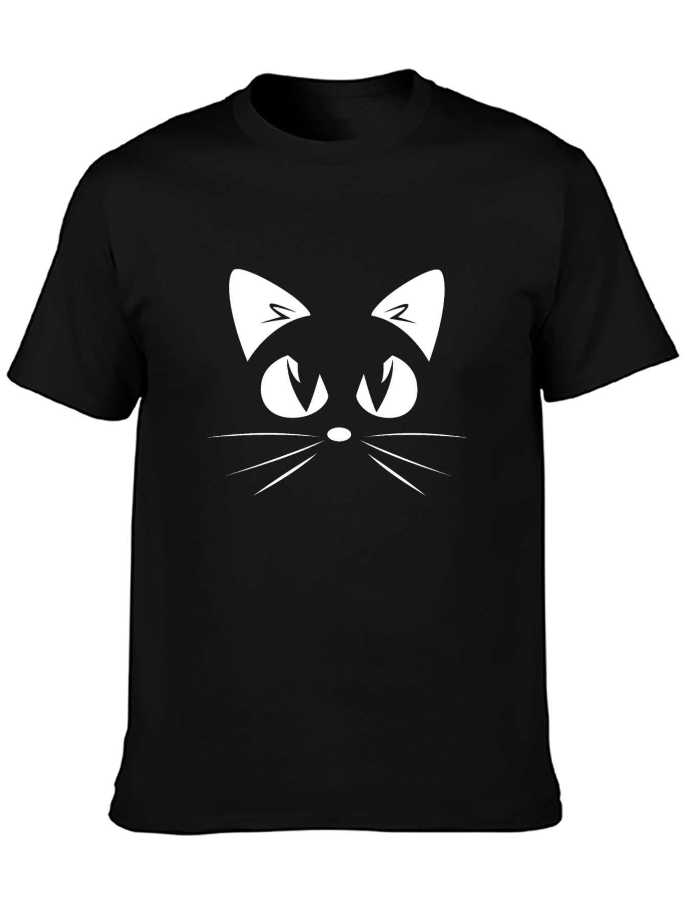 Black Cat Graphic Tee - Mens Casual Shirt