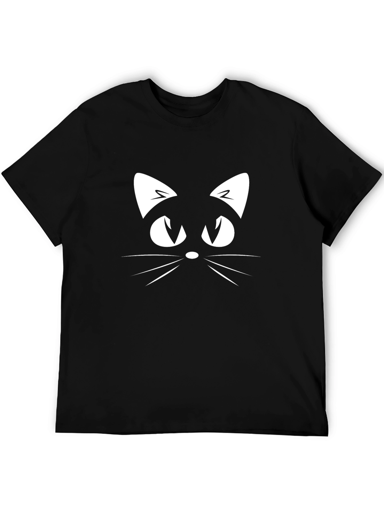 Black Cat Graphic Tee - Mens Casual Shirt