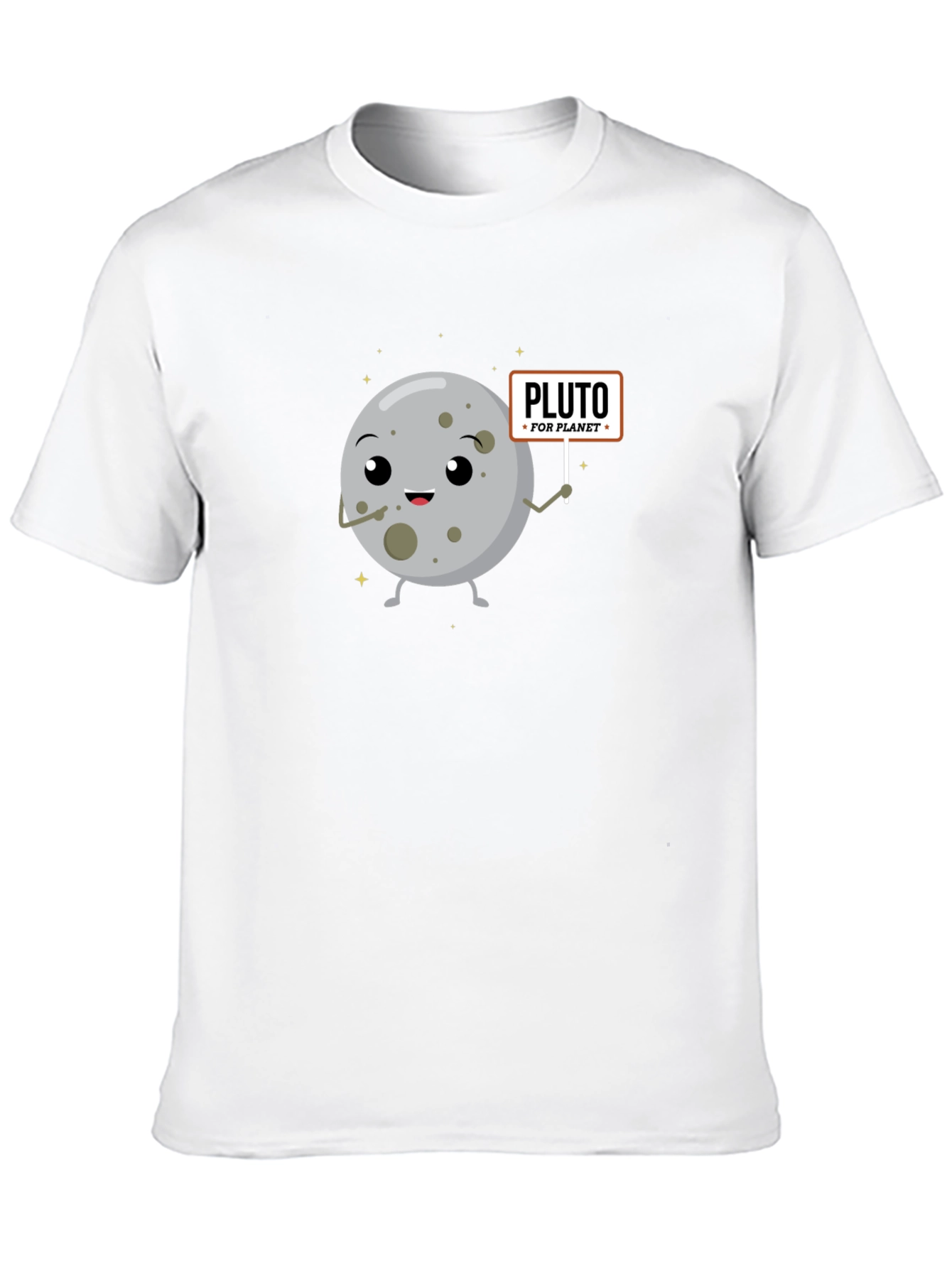 Pluto For Planet Black Graphic T-Shirt