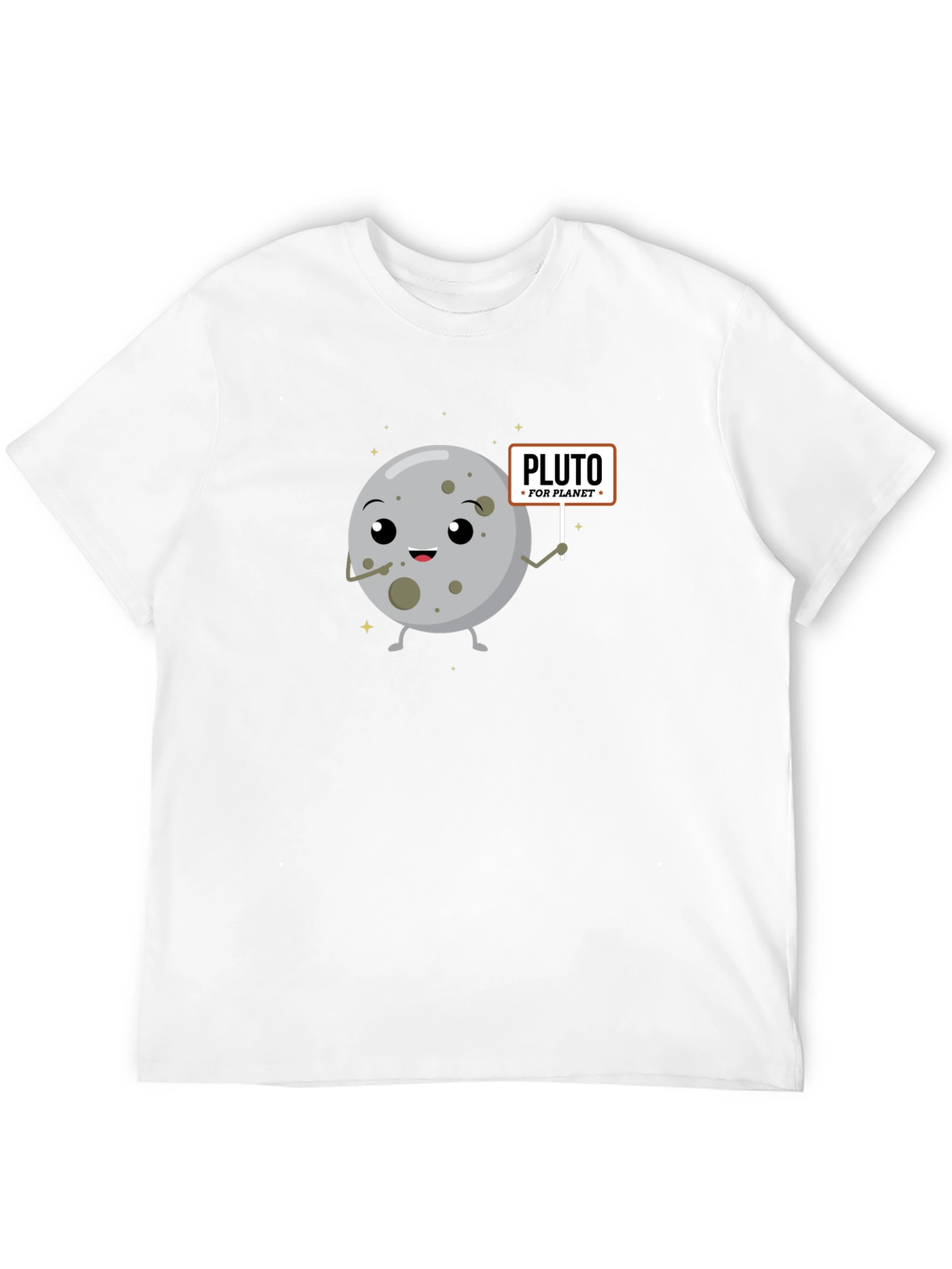 Pluto For Planet Black Graphic T-Shirt