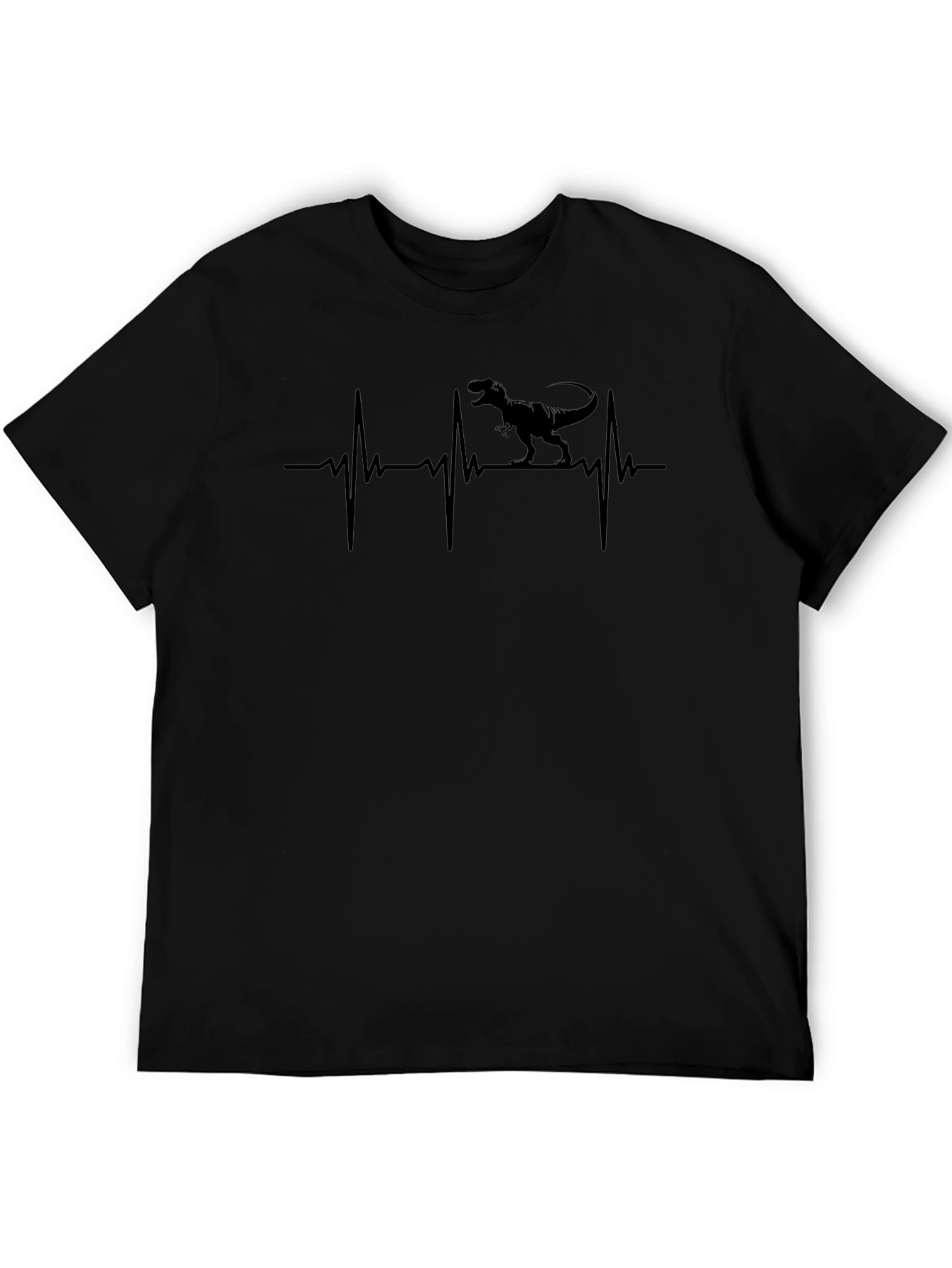 Dino Heartbeat T-Shirt - Black