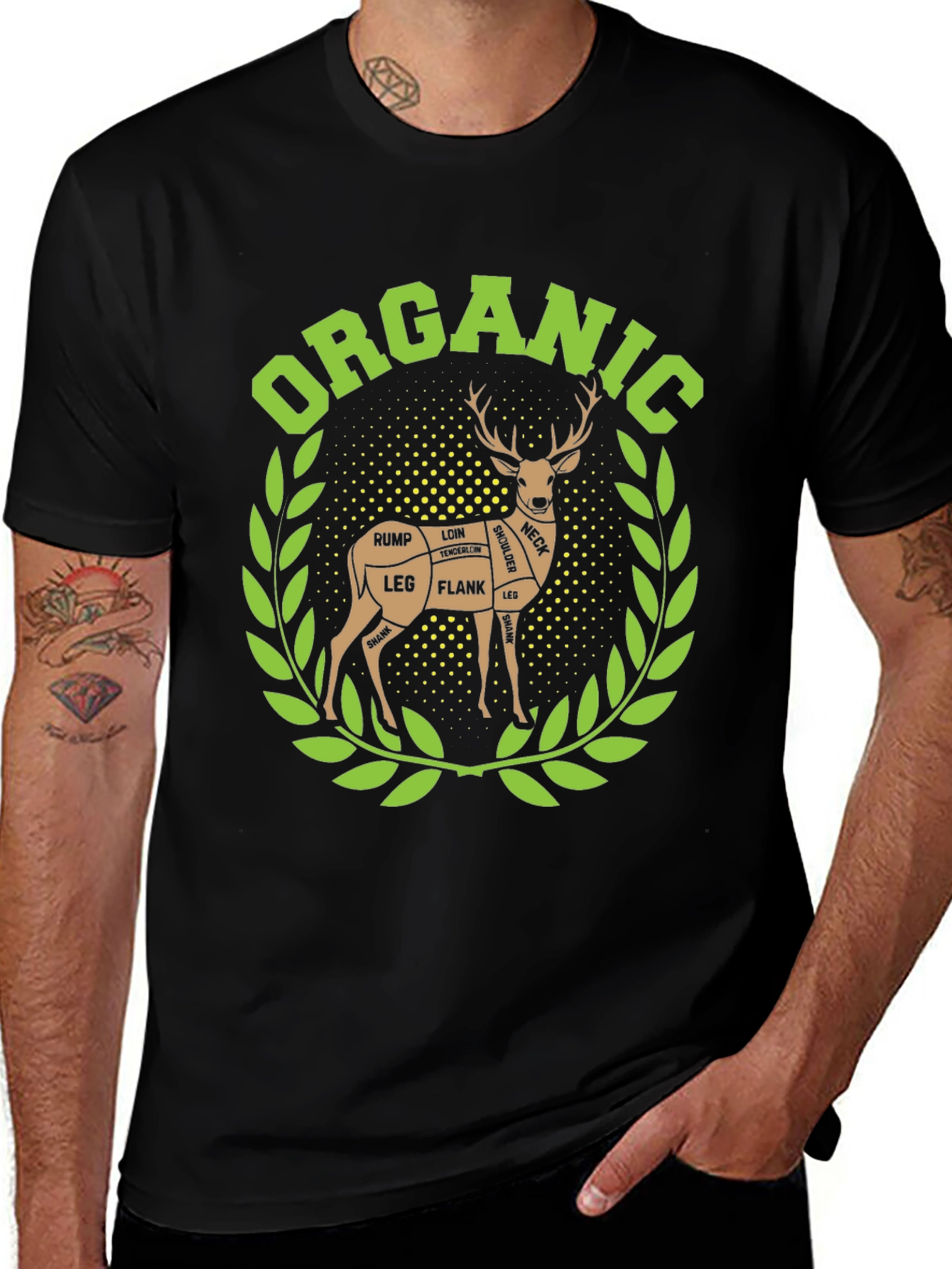 Organic Deer Meat Cut T-Shirt