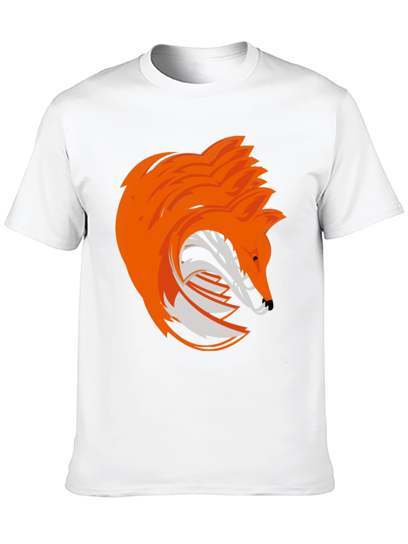 Stylized Fox Graphic Tee - Modern Animal Design