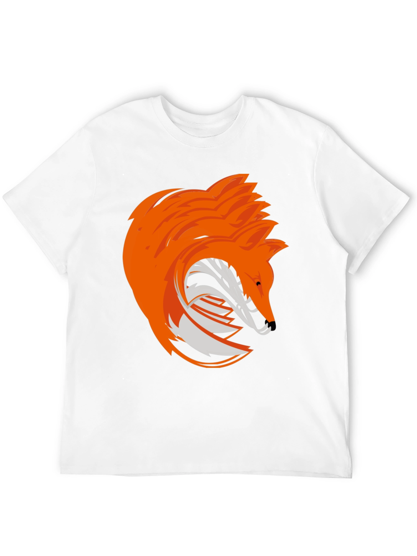 Stylized Fox Graphic Tee - Modern Animal Design