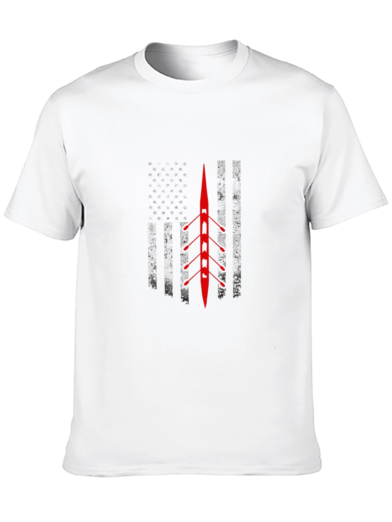 Rowing USA Flag Graphic T-Shirt