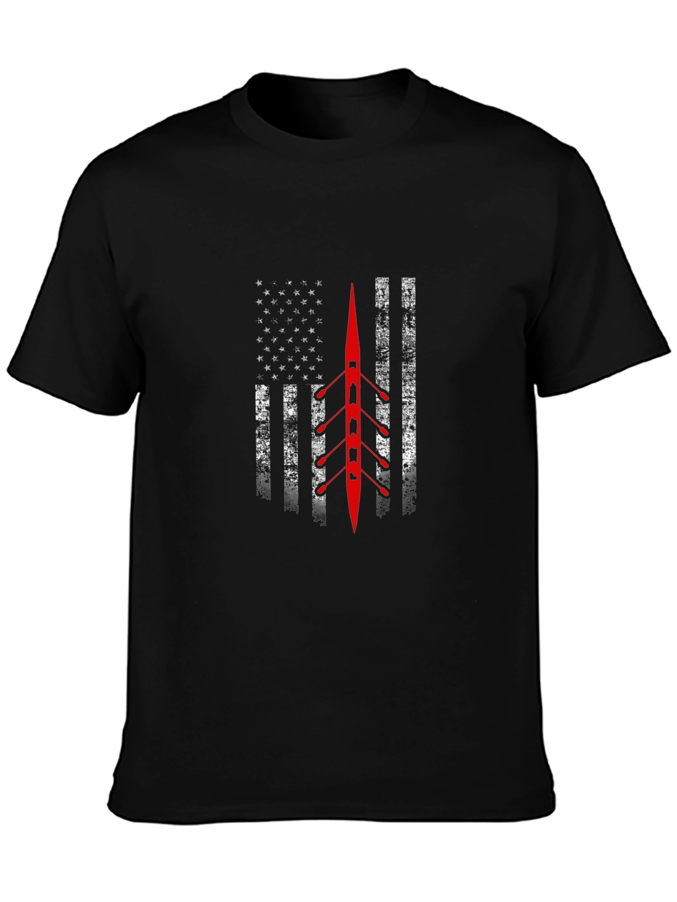 Rowing USA Flag Graphic T-Shirt