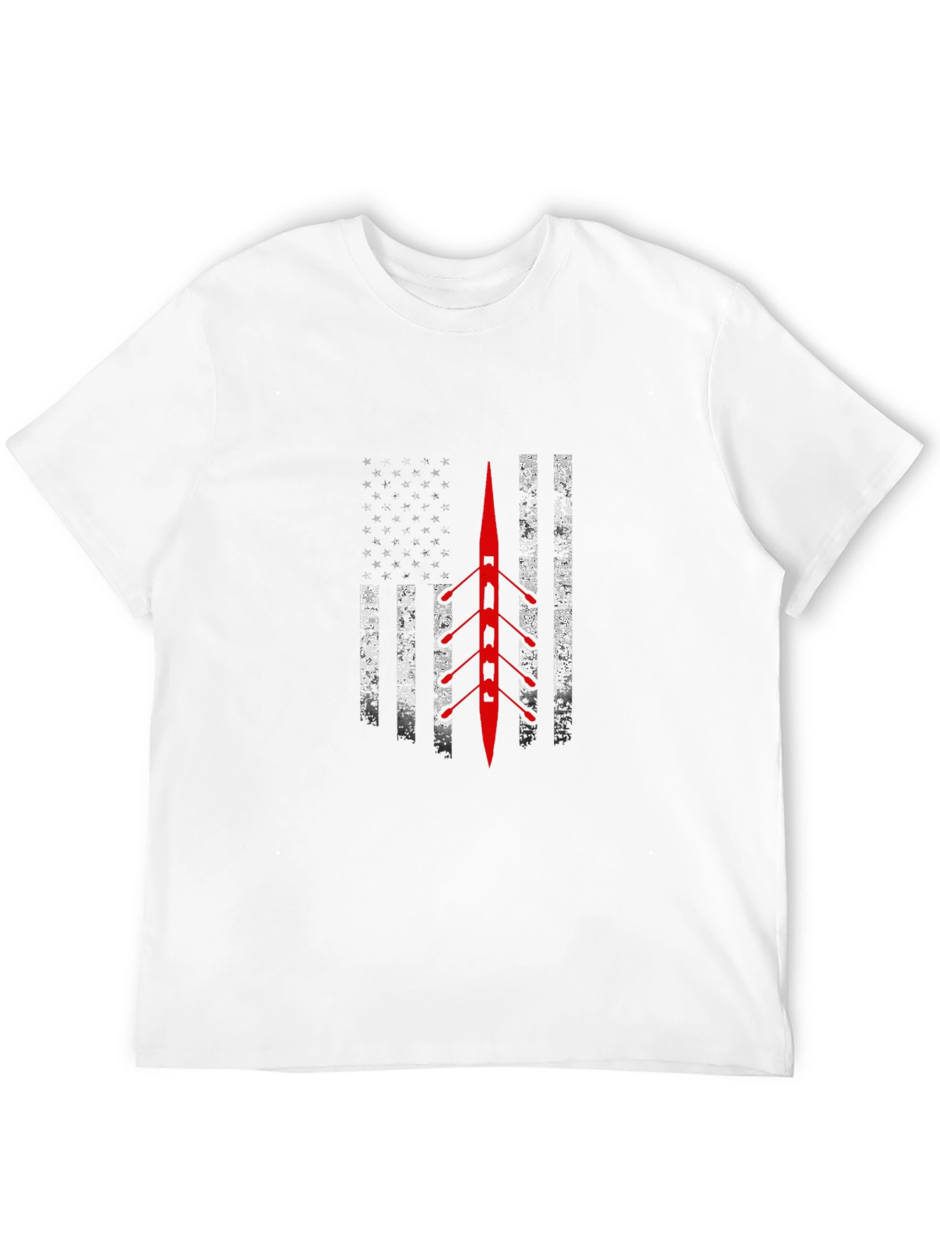Rowing USA Flag Graphic T-Shirt