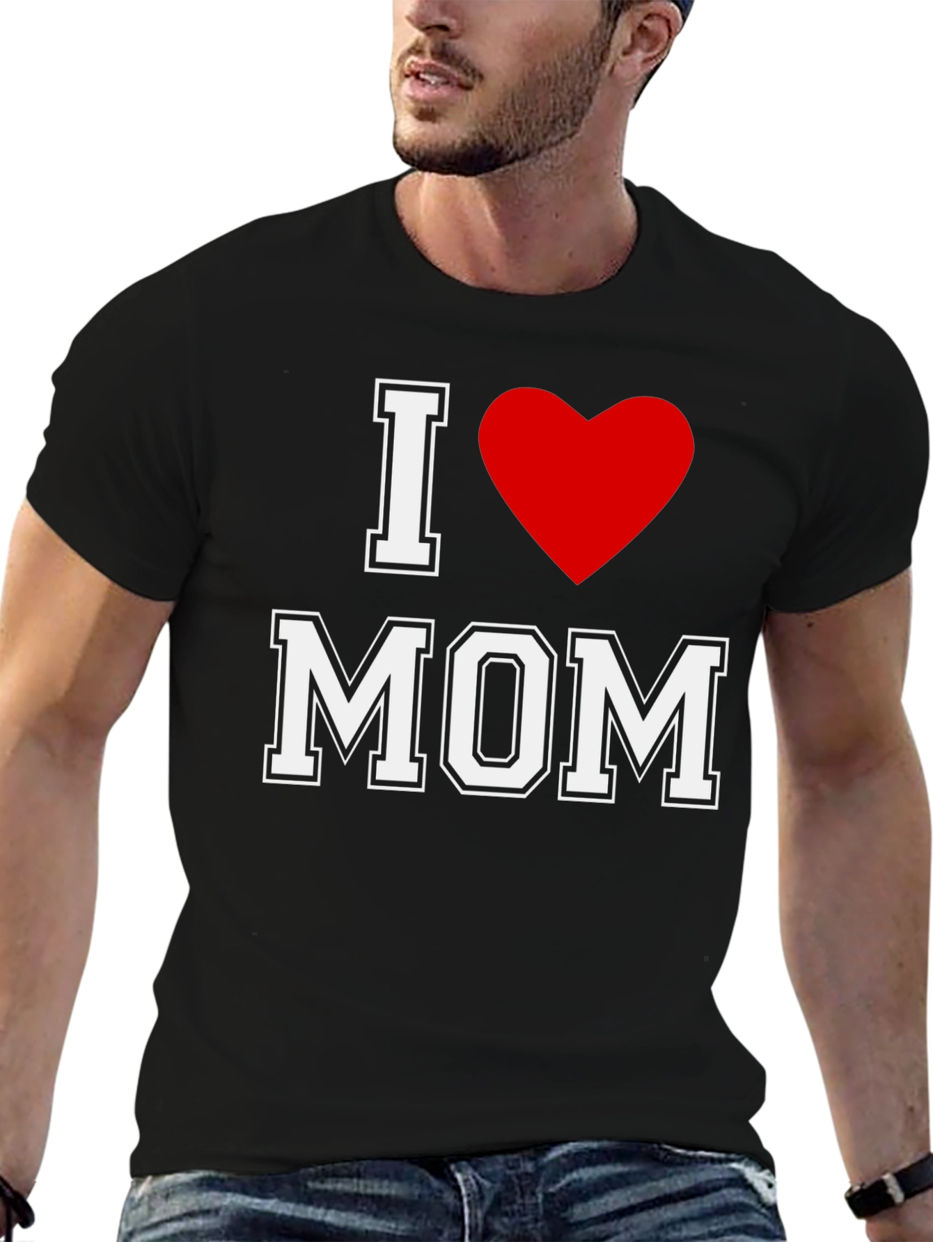 I Heart Mom Black T-Shirt - Mothers Day Gift