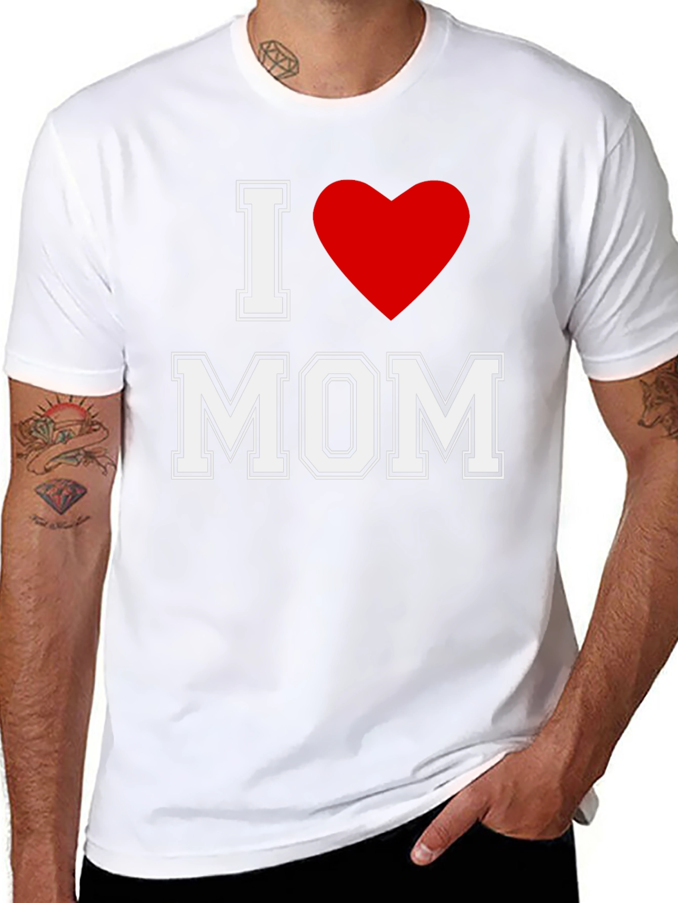 I Heart Mom Black T-Shirt - Mothers Day Gift