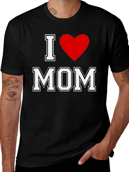 I Heart Mom Black T-Shirt - Mothers Day Gift