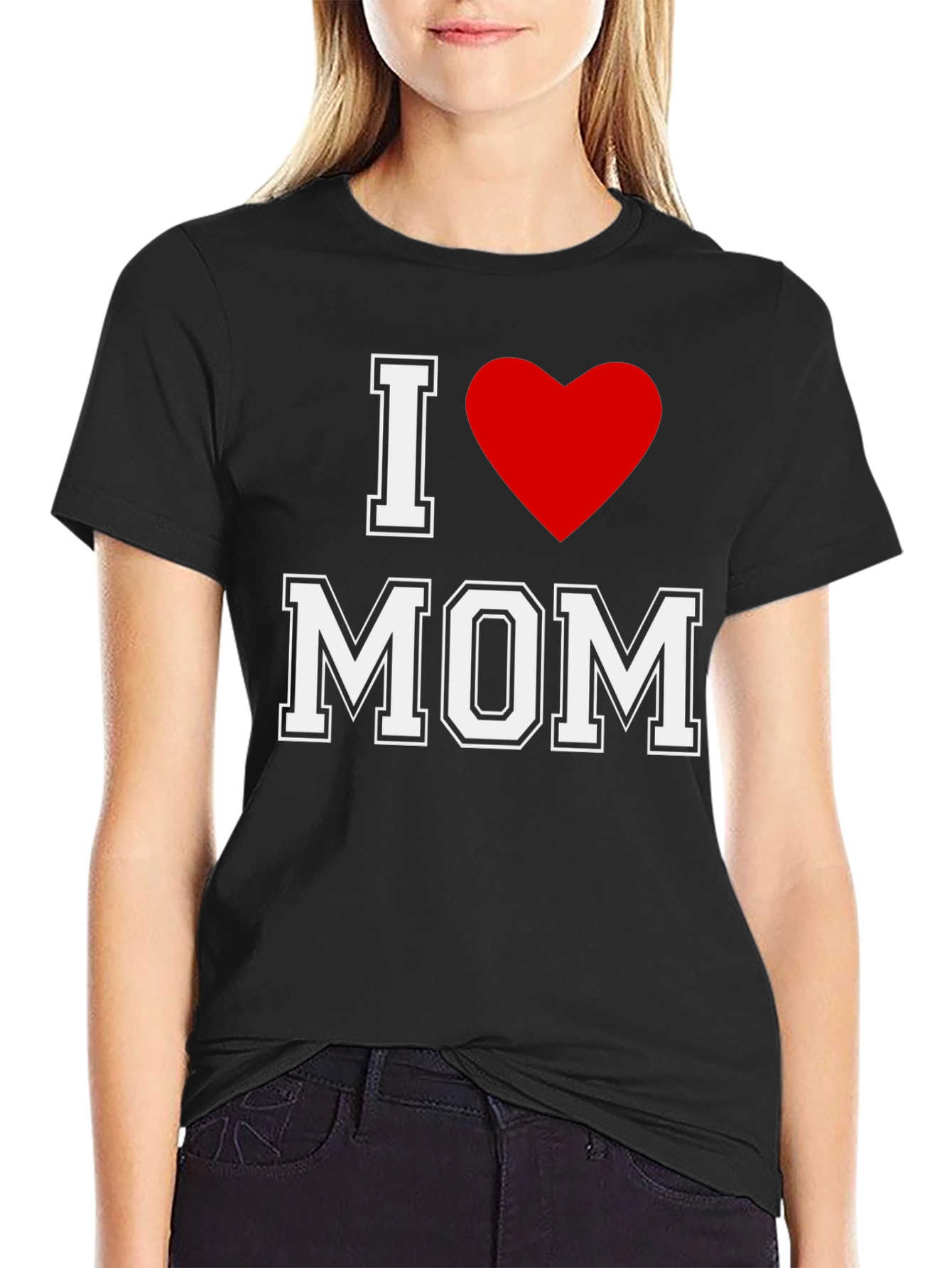 I Heart Mom Black T-Shirt - Mothers Day Gift
