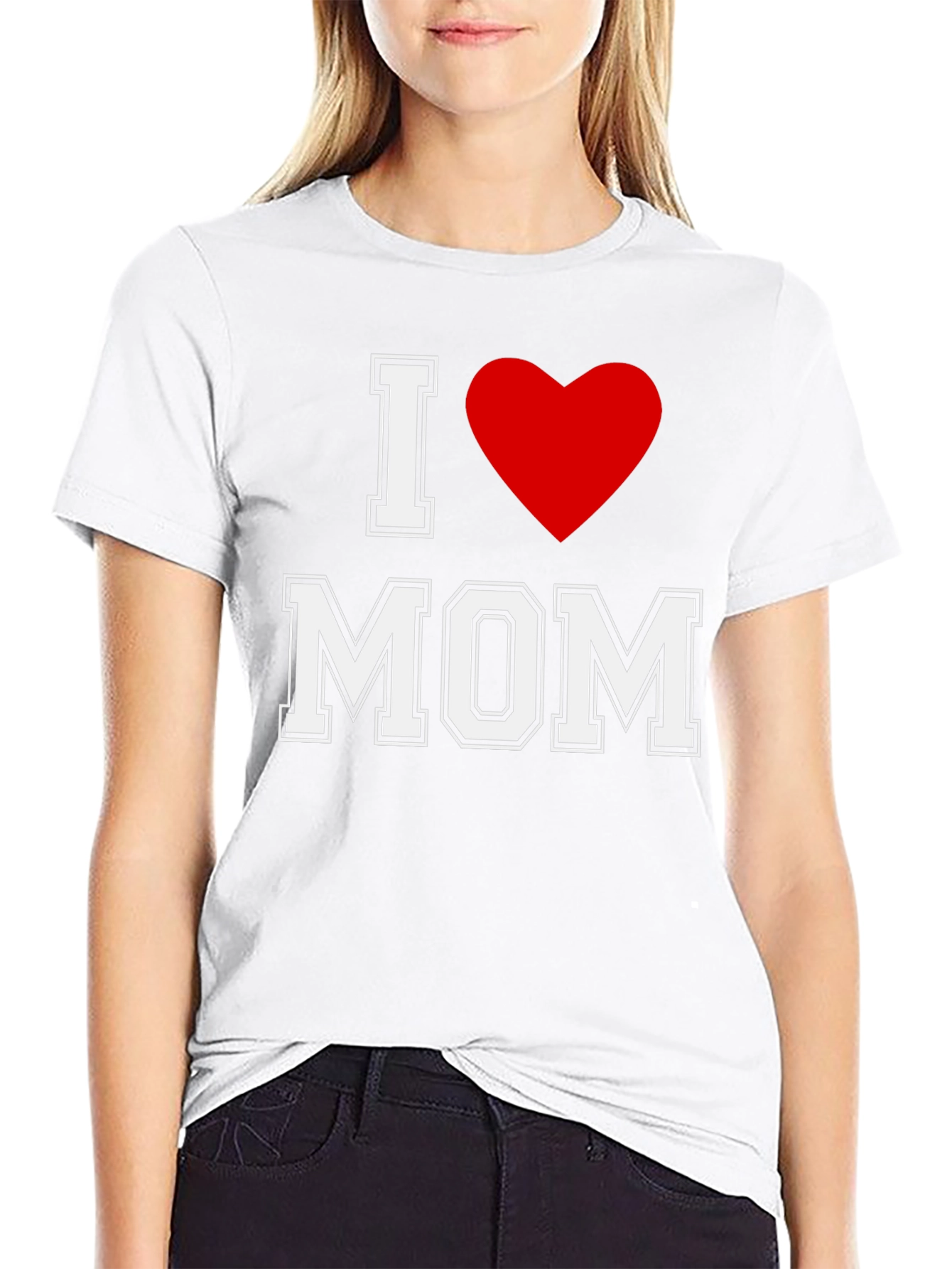 I Heart Mom Black T-Shirt - Mothers Day Gift