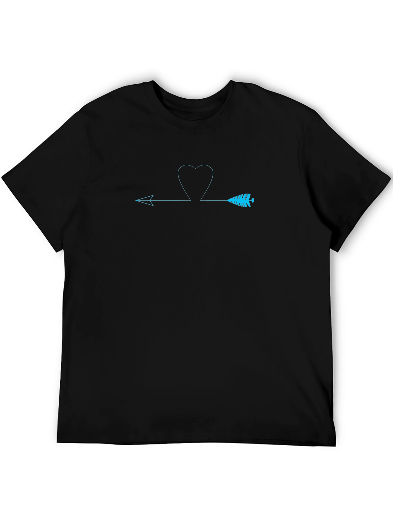 Arrow Heart Graphic Black T-Shirt