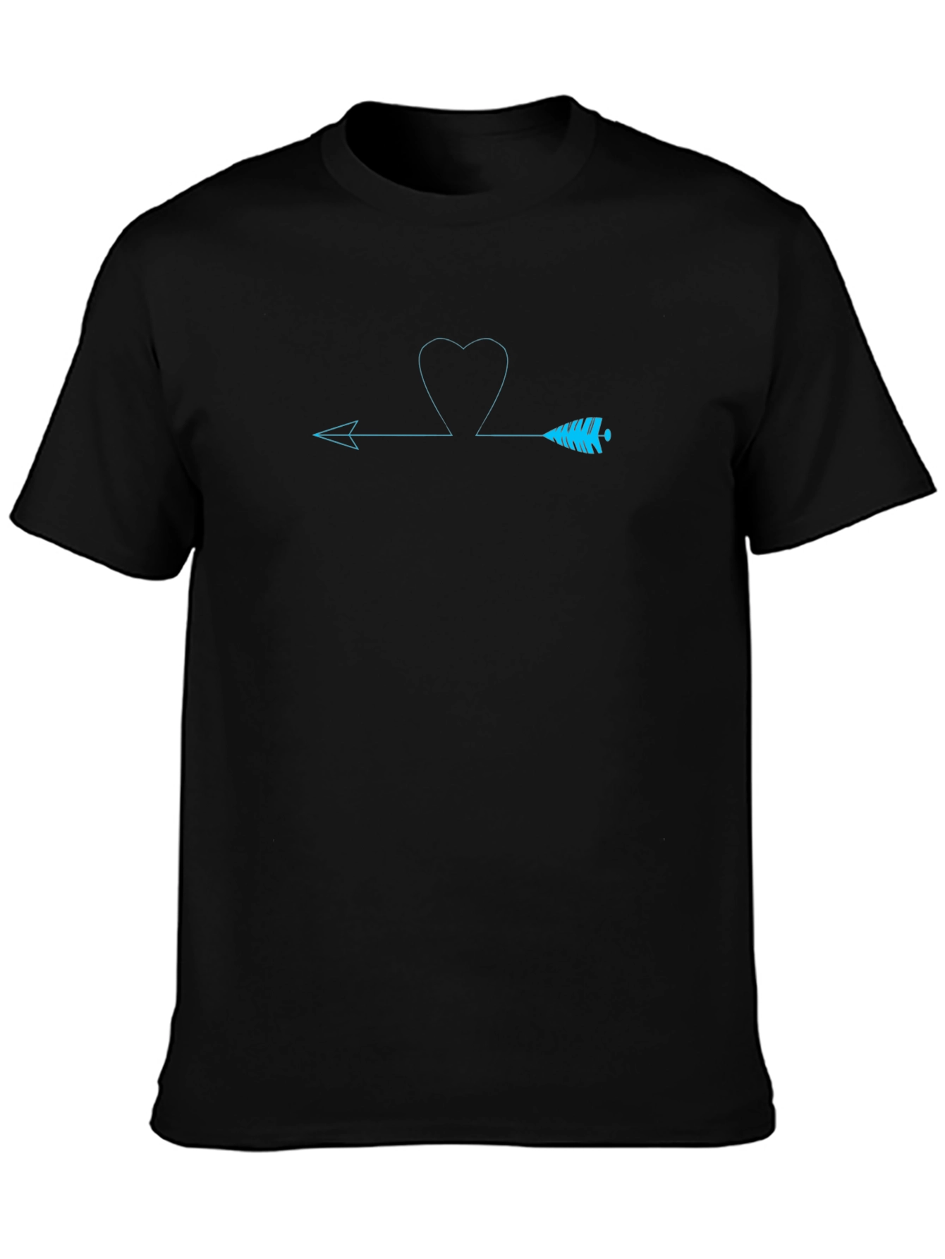 Arrow Heart Graphic Black T-Shirt