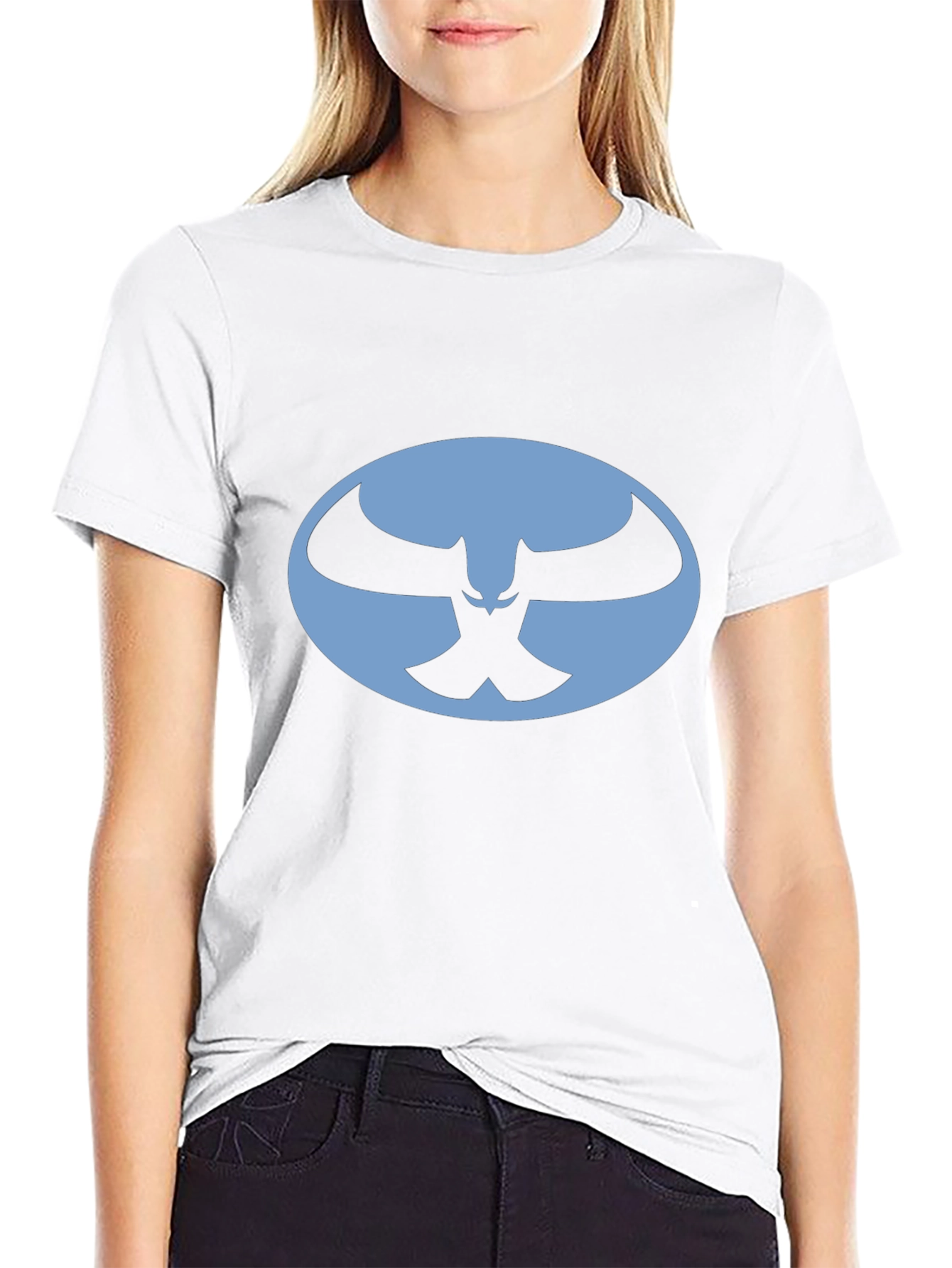 Black T-Shirt with Blue Owl Logo