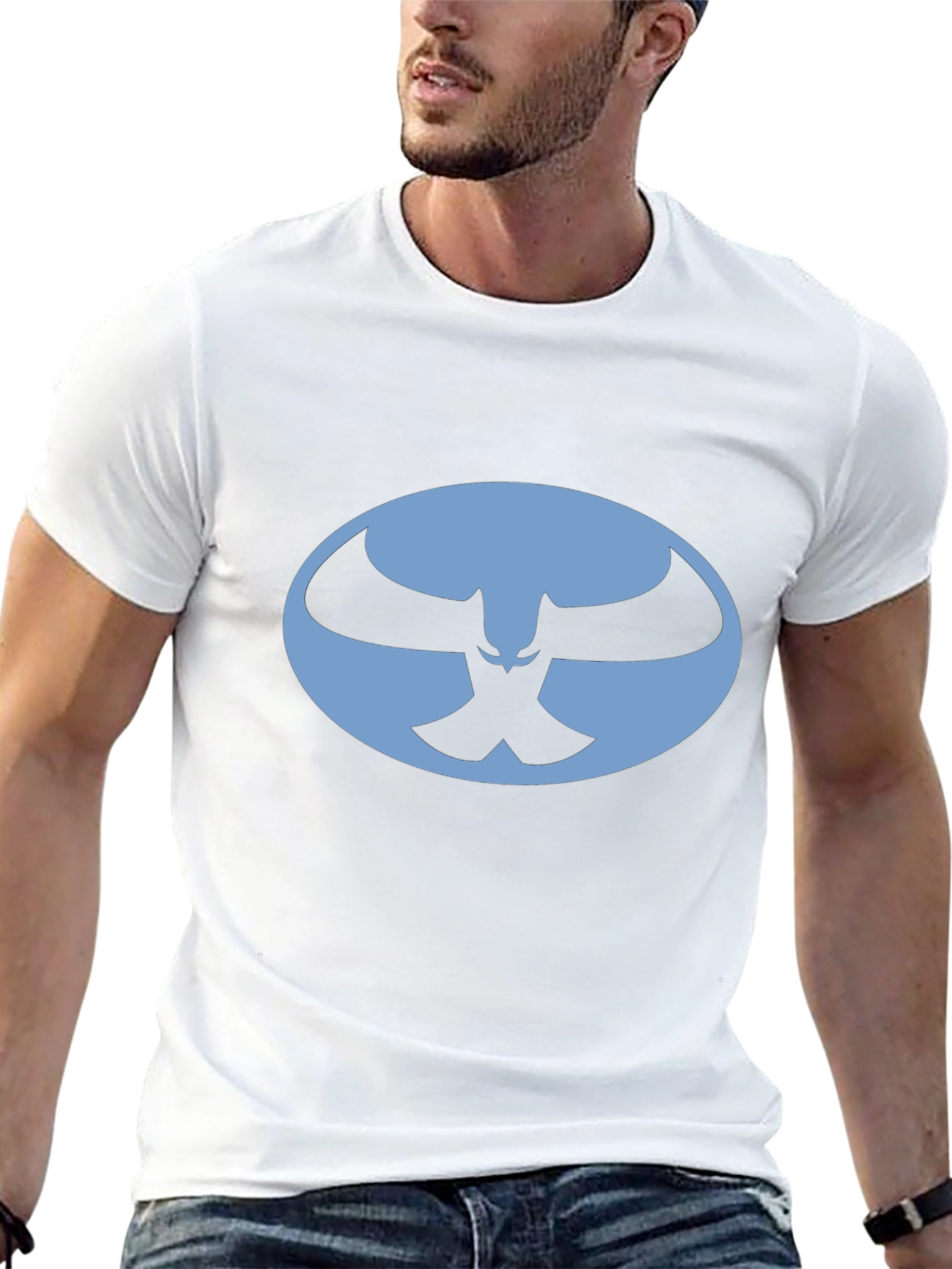 Black T-Shirt with Blue Owl Logo