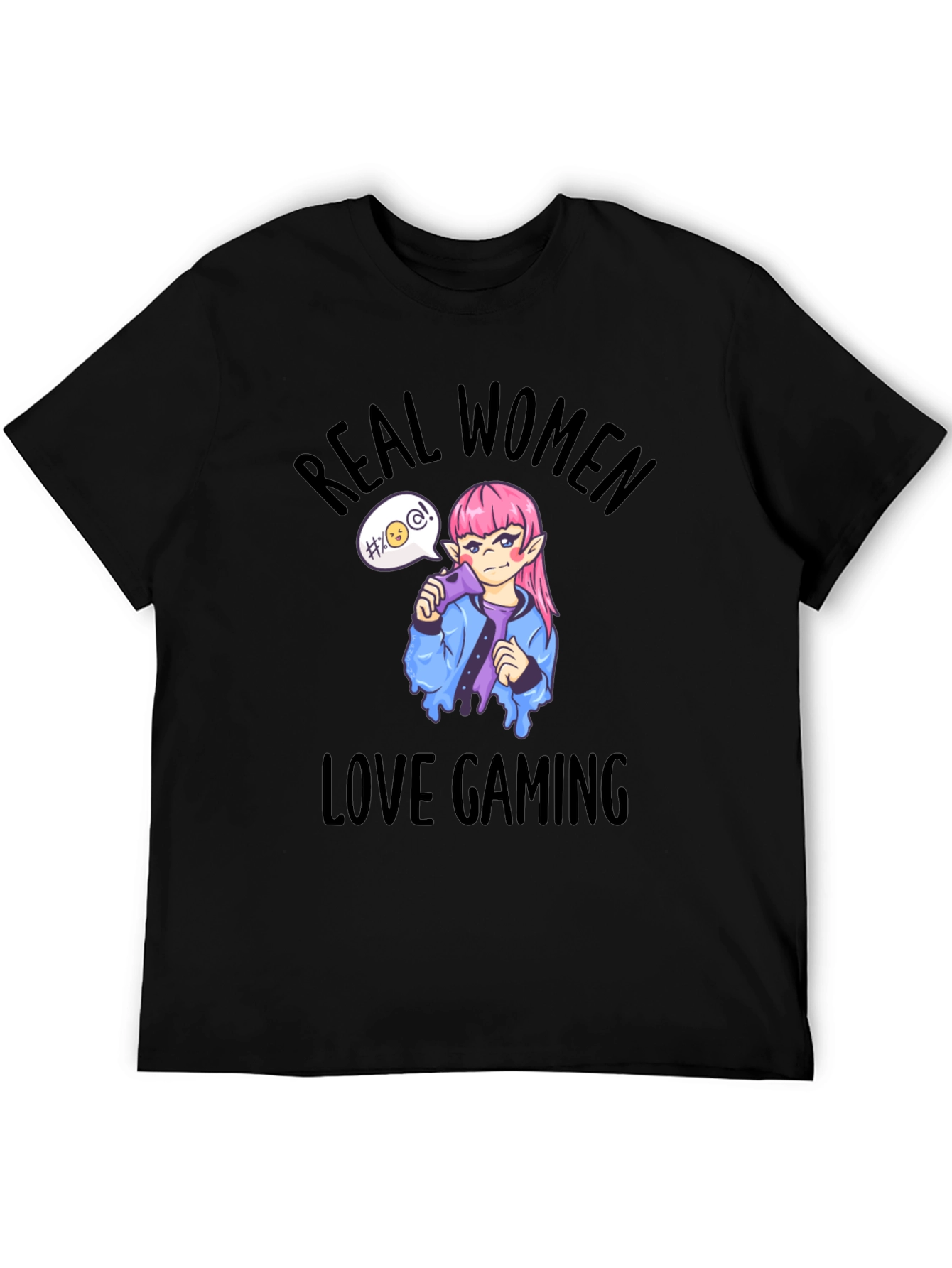 Real Women Love Gaming T-Shirt - Black