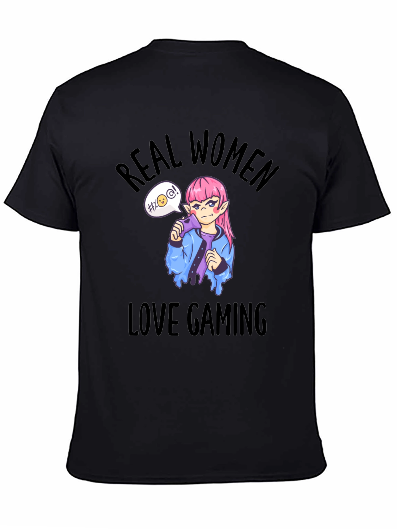 Real Women Love Gaming T-Shirt - Black