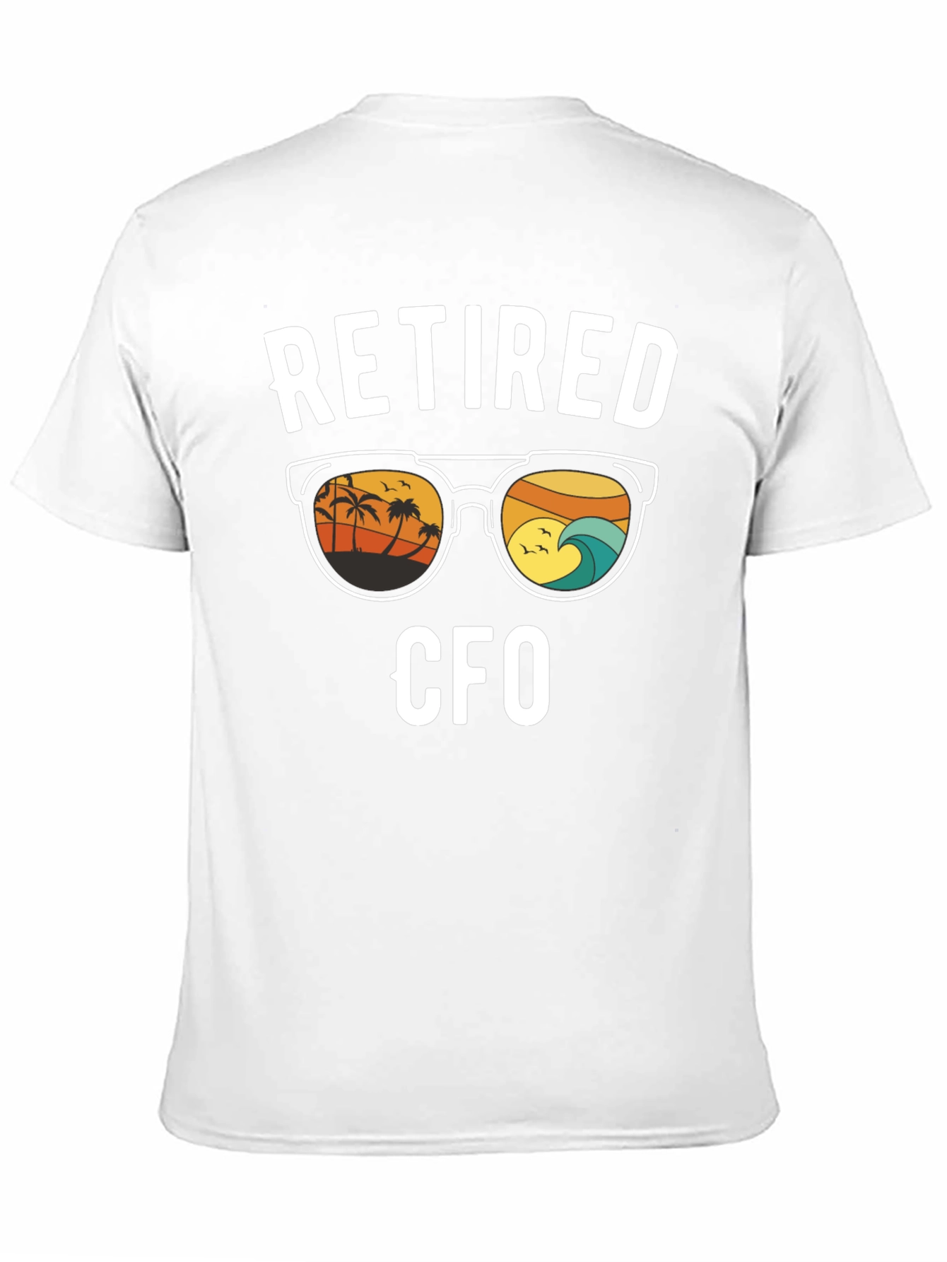 Retired CFO Graphic T-Shirt - Beach Scene