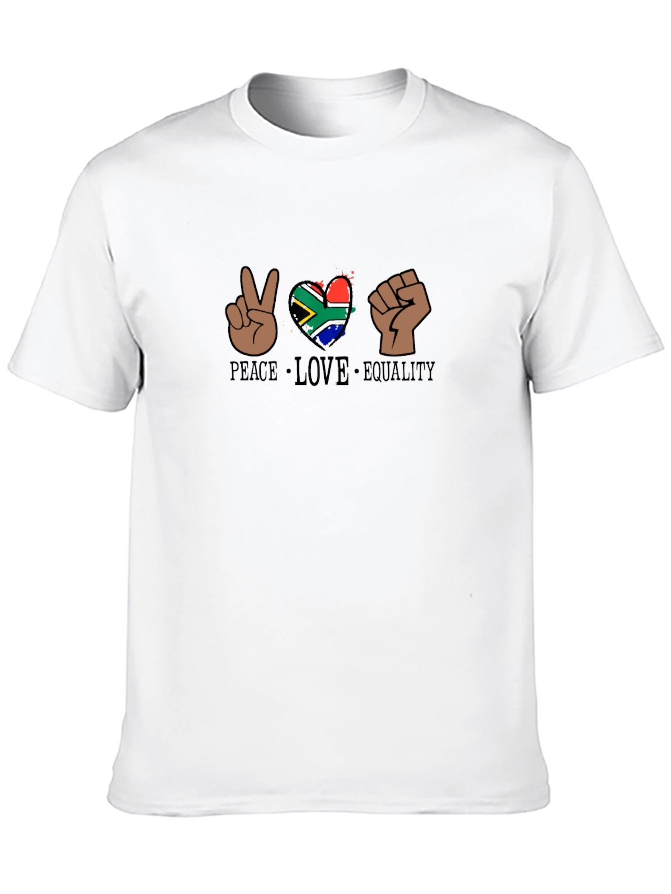 Peace Love Equality South Africa Heart T-Shirt