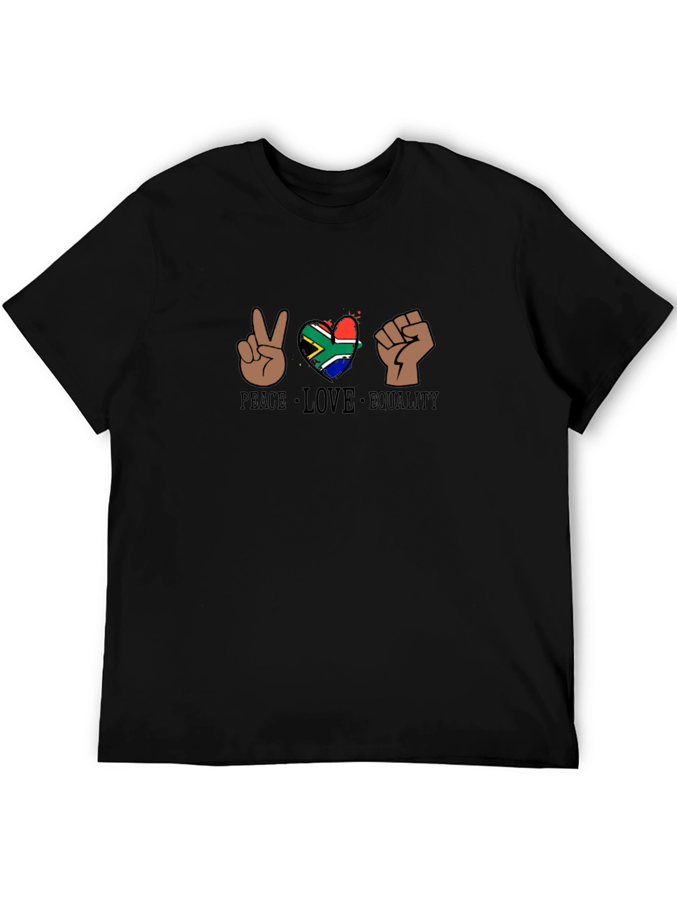 Peace Love Equality South Africa Heart T-Shirt