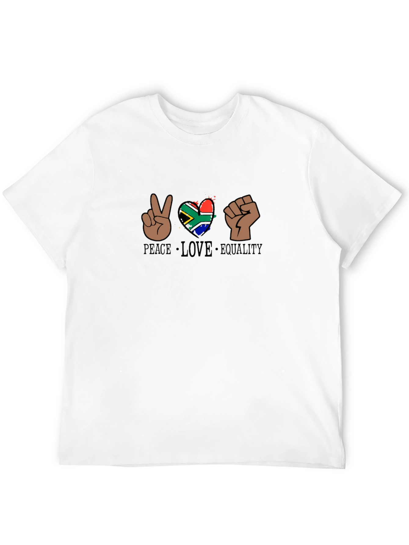 Peace Love Equality South Africa Heart T-Shirt
