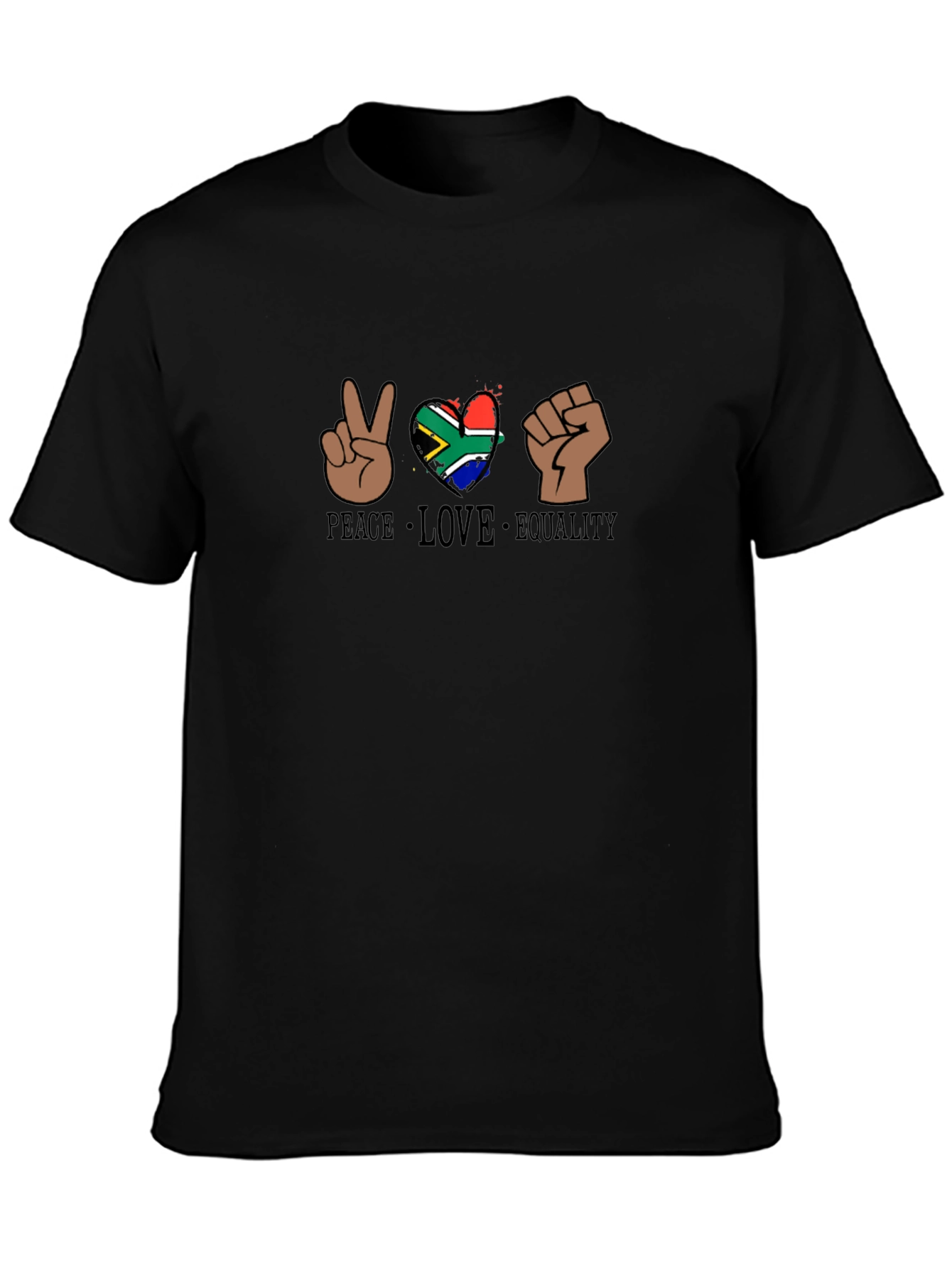 Peace Love Equality South Africa Heart T-Shirt