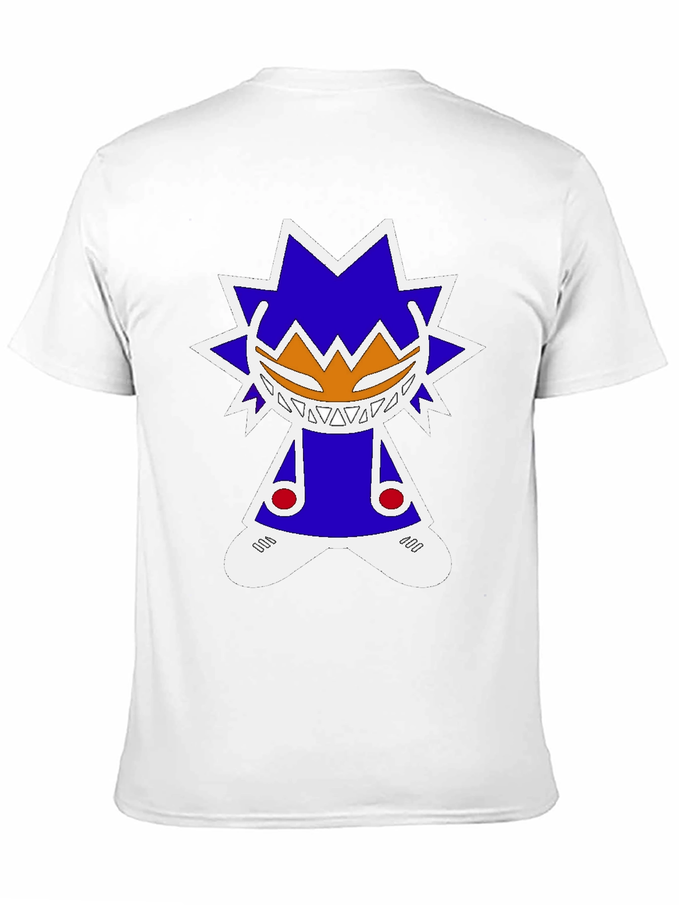 Graphic Tee: Funky Character Design Black Cotton