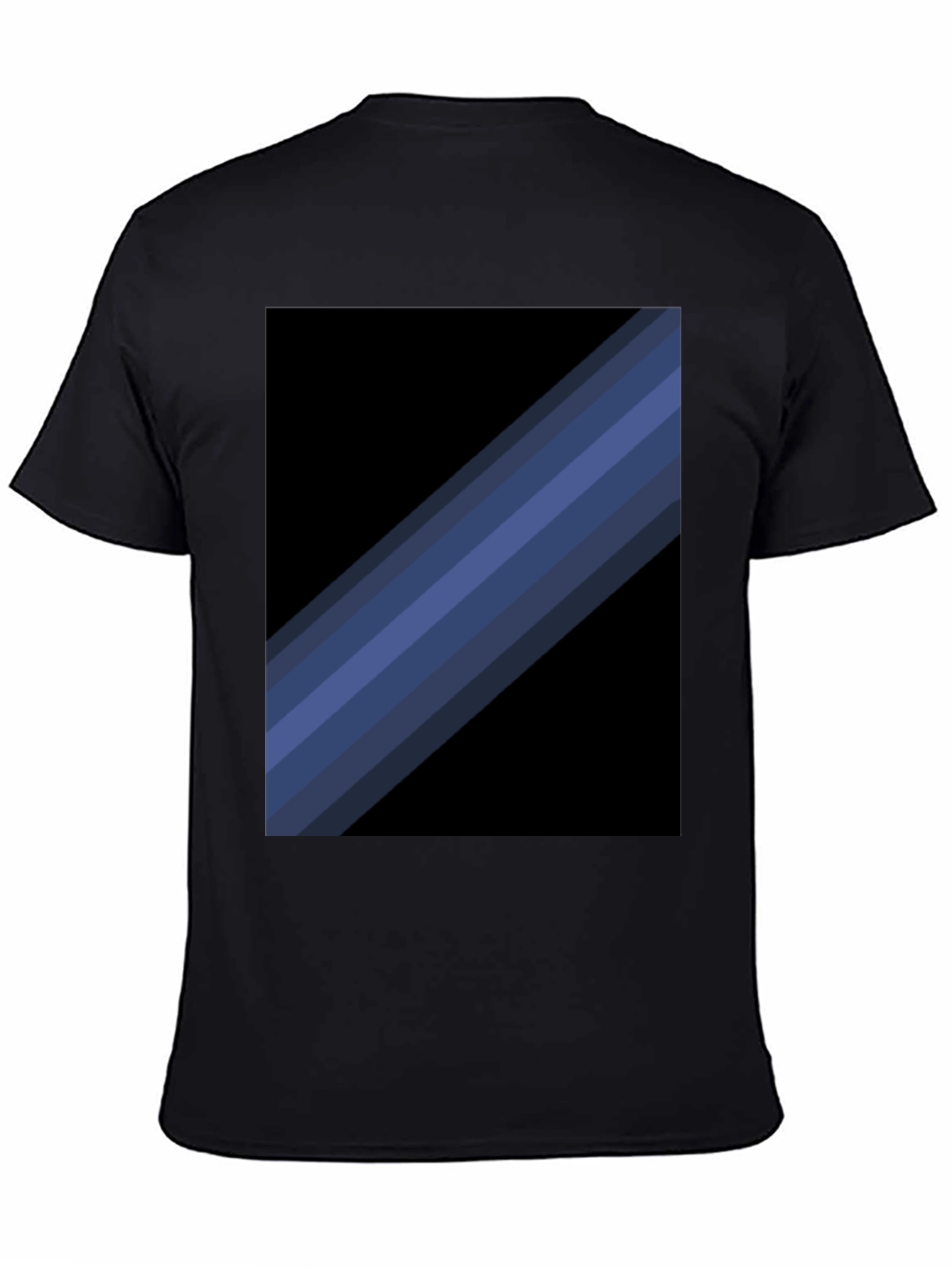 Striped Graphic Tee - Modern Black T-Shirt