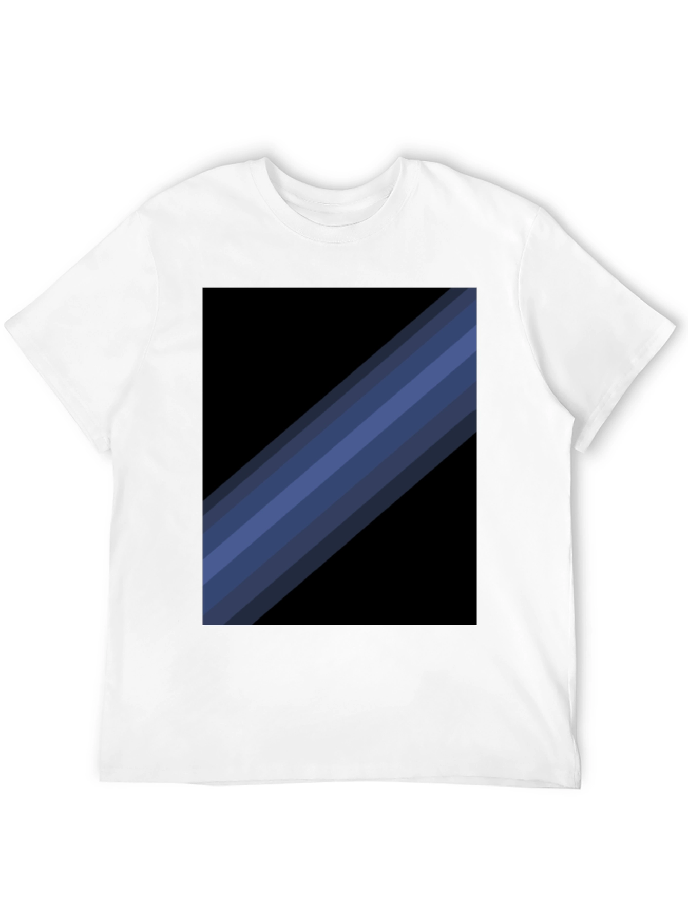 Striped Graphic Tee - Modern Black T-Shirt