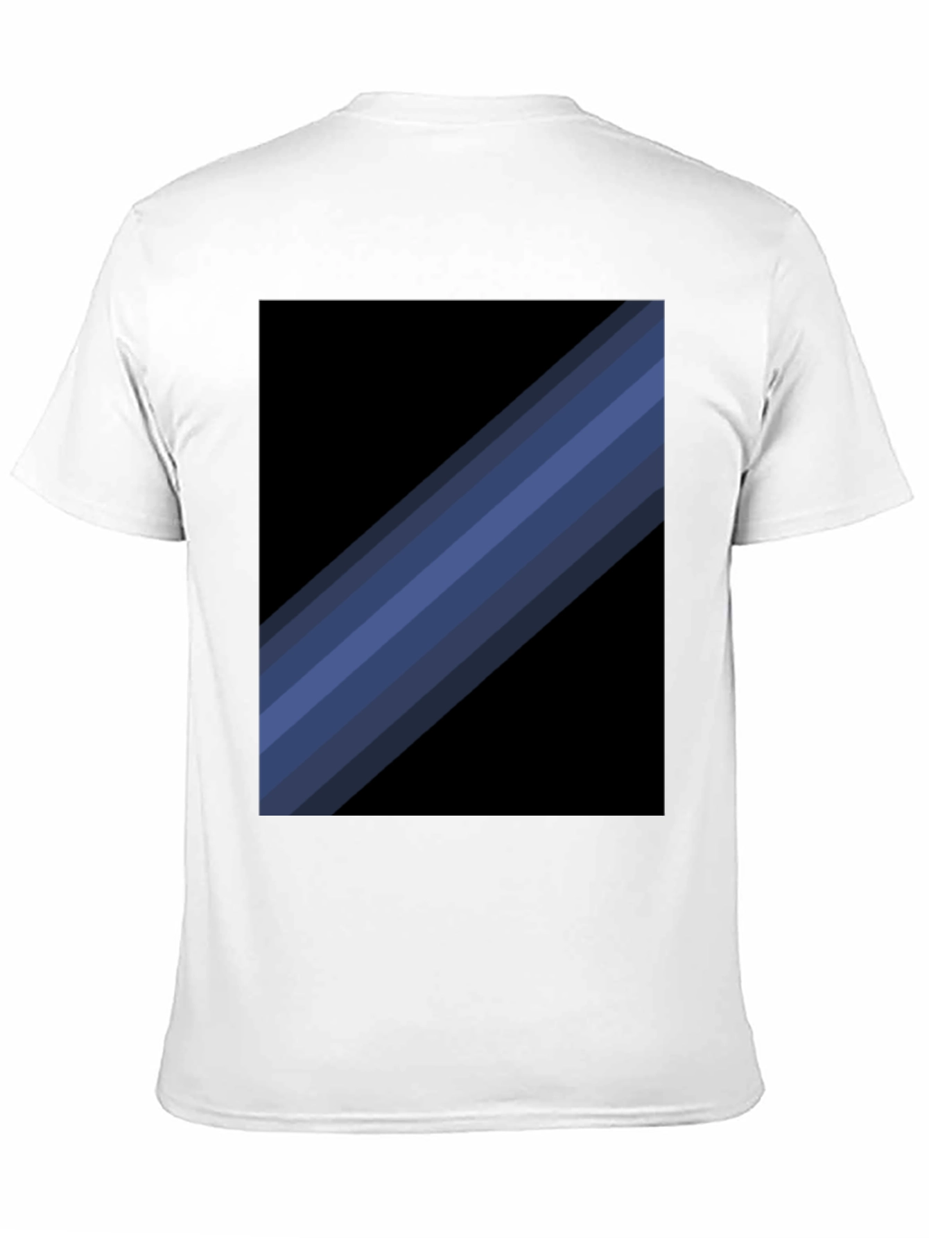 Striped Graphic Tee - Modern Black T-Shirt