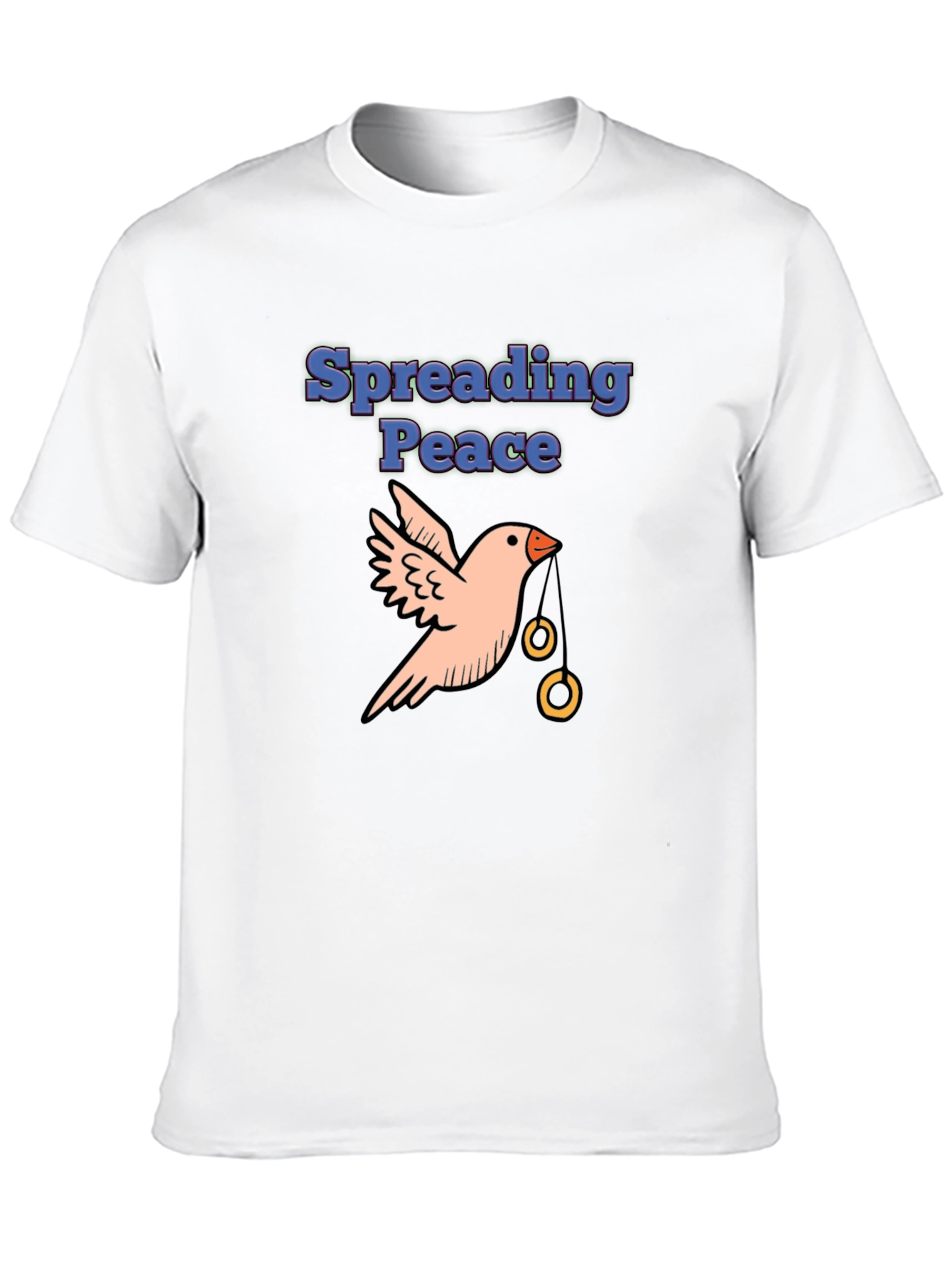 Spreading Peace T-Shirt - Bird with Rings Design
