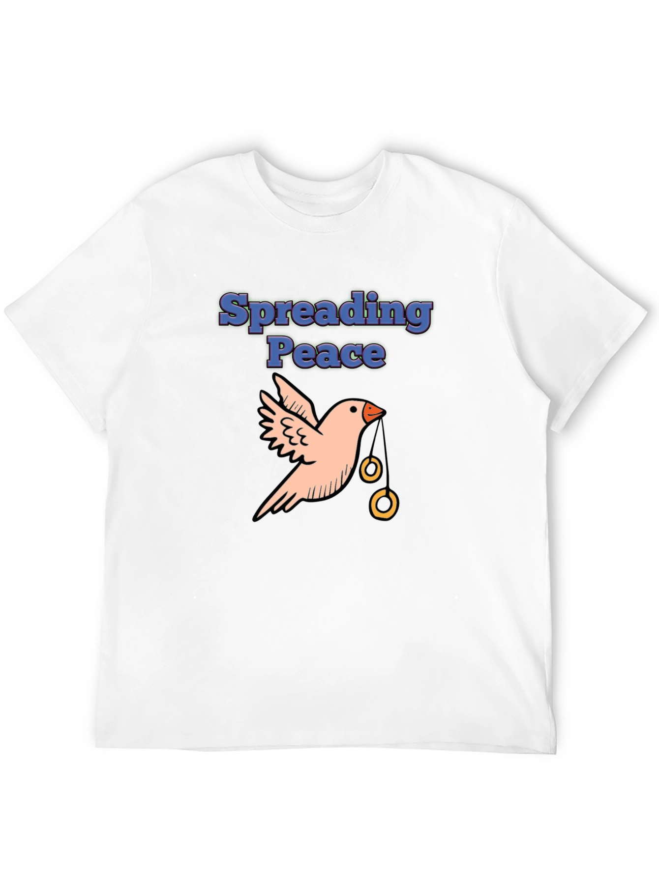 Spreading Peace T-Shirt - Bird with Rings Design