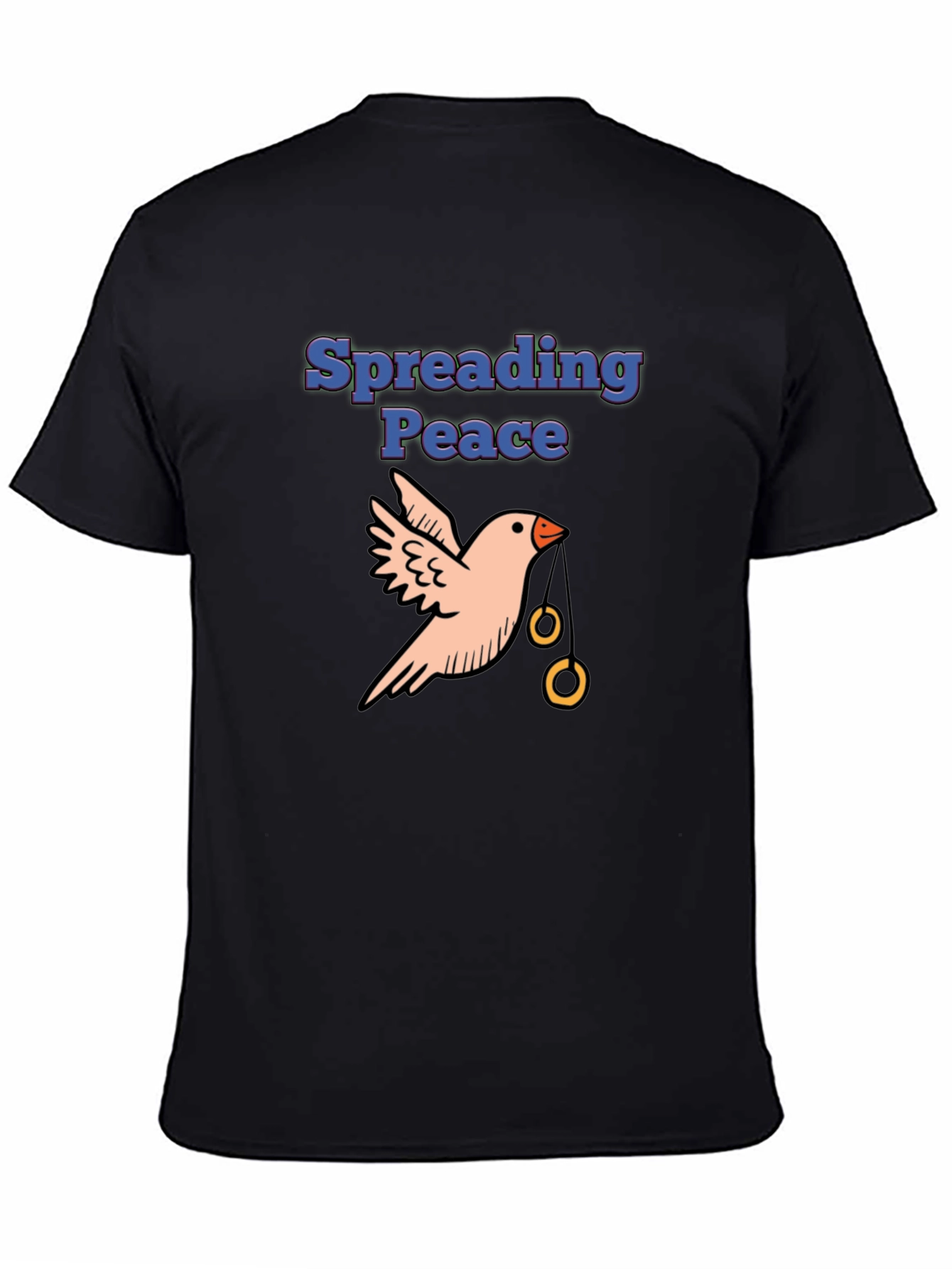 Spreading Peace T-Shirt - Bird with Rings Design