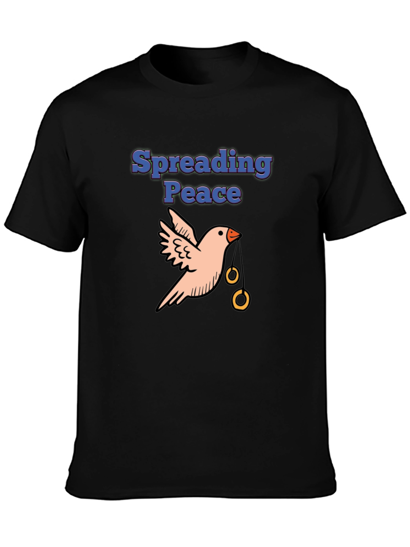 Spreading Peace T-Shirt - Bird with Rings Design