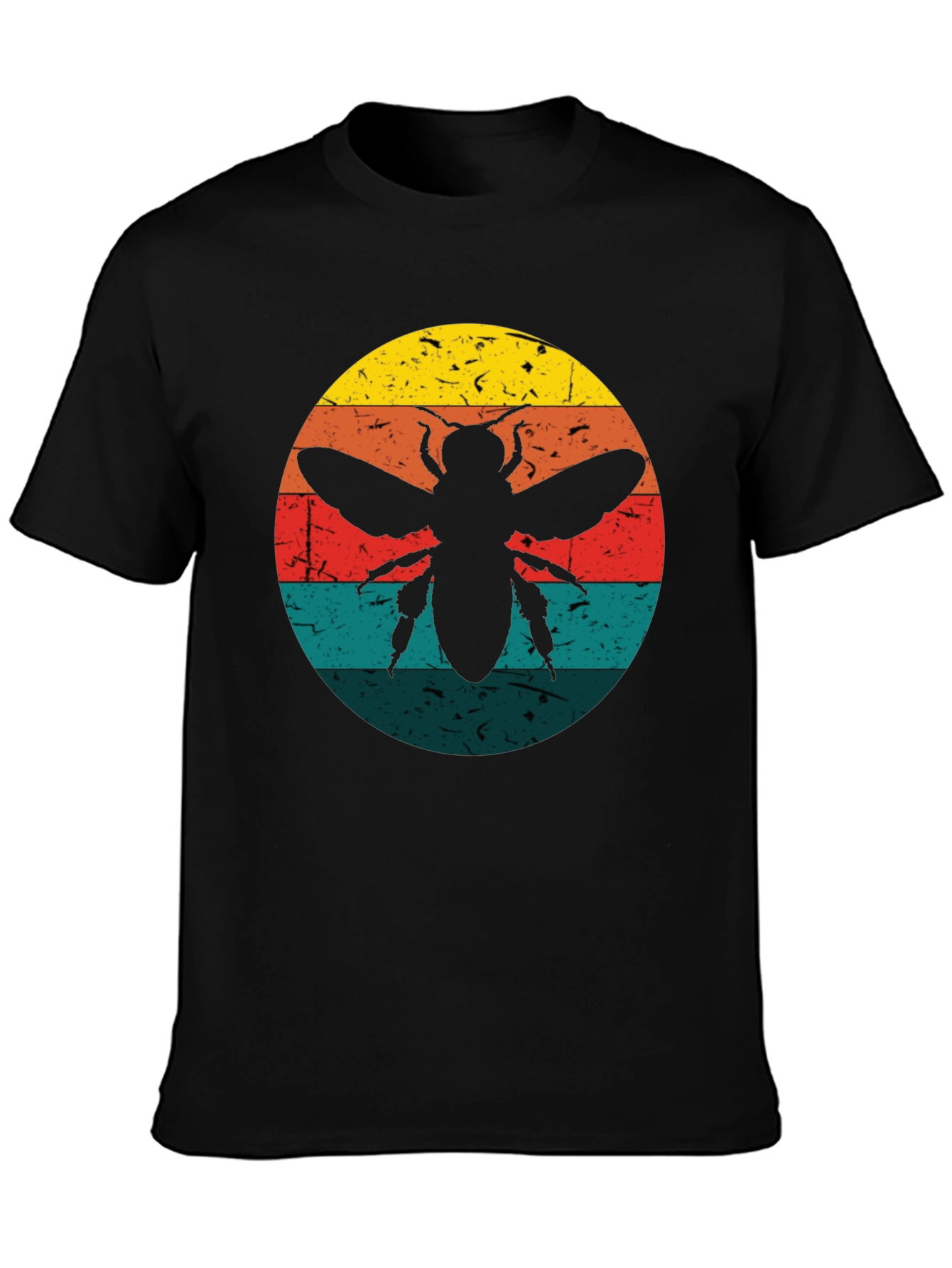 Retro Bee Graphic Tee - Black