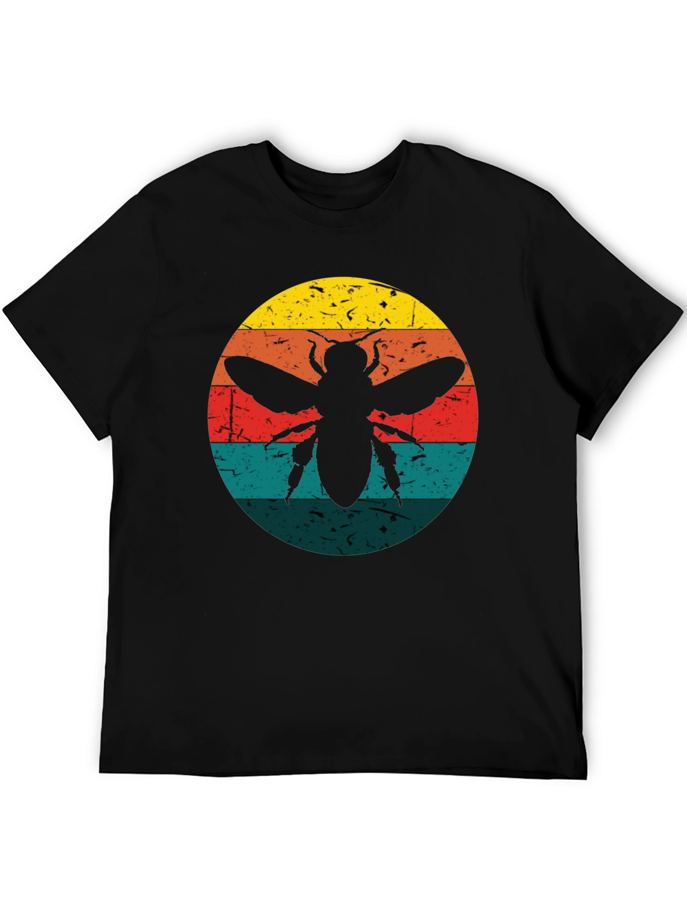 Retro Bee Graphic Tee - Black