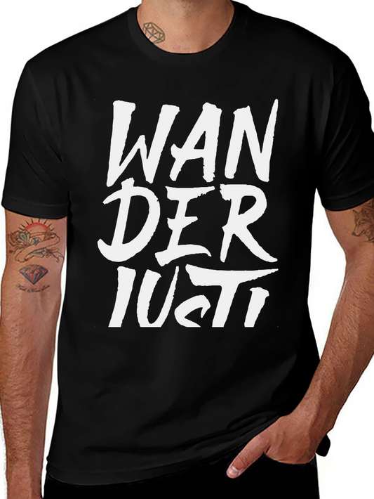 Wanderlust Graphic Tee - Black Cotton T-Shirt