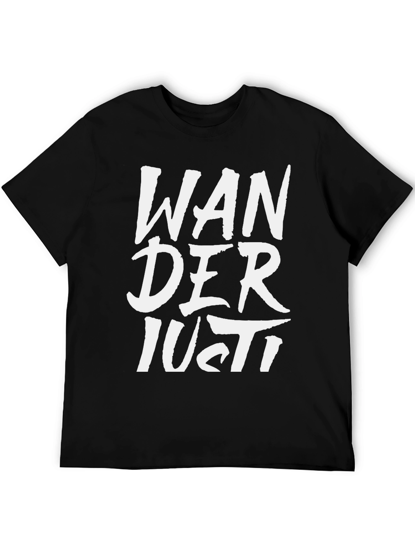 Wanderlust Graphic Tee - Black Cotton T-Shirt