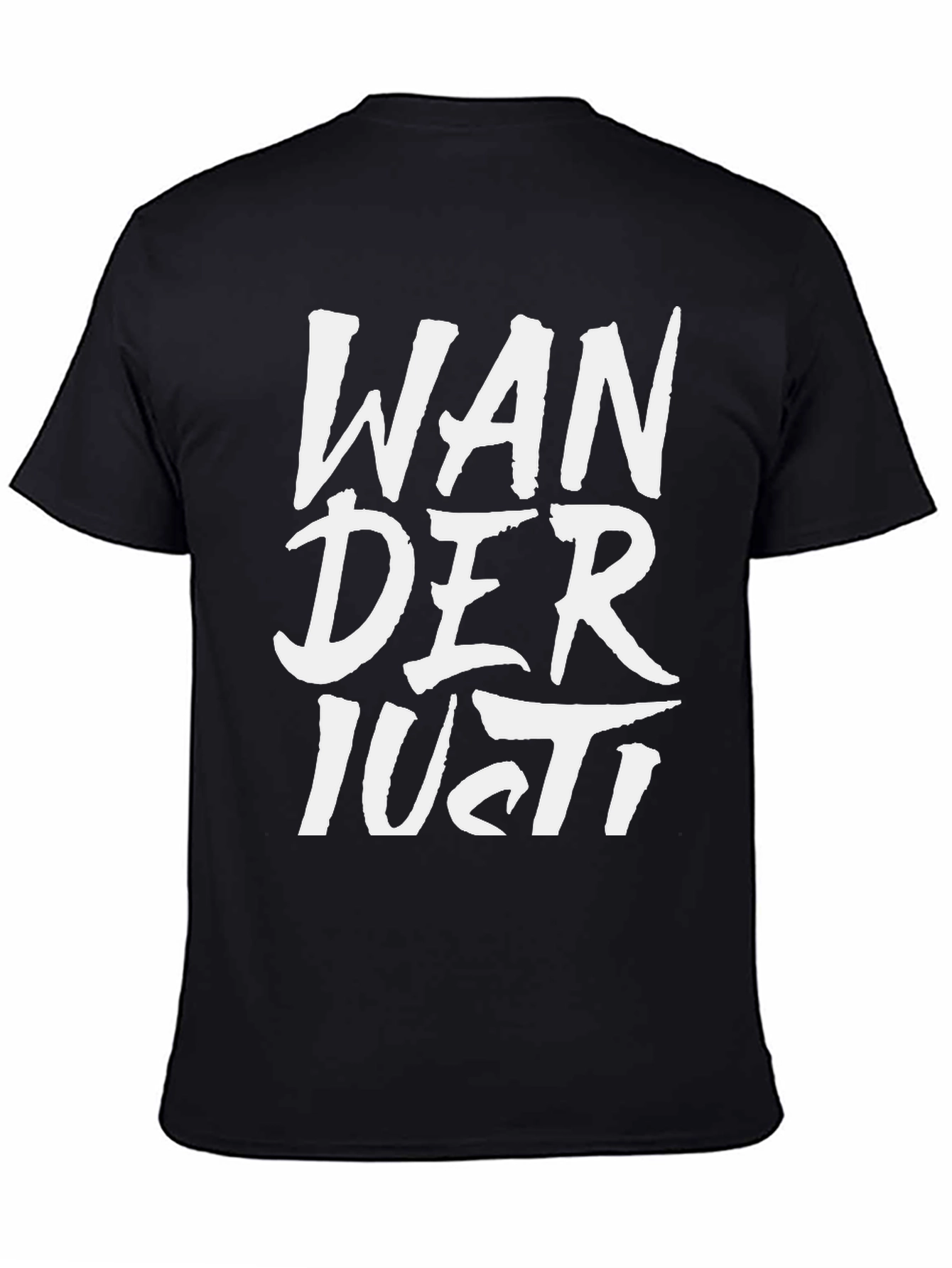 Wanderlust Graphic Tee - Black Cotton T-Shirt