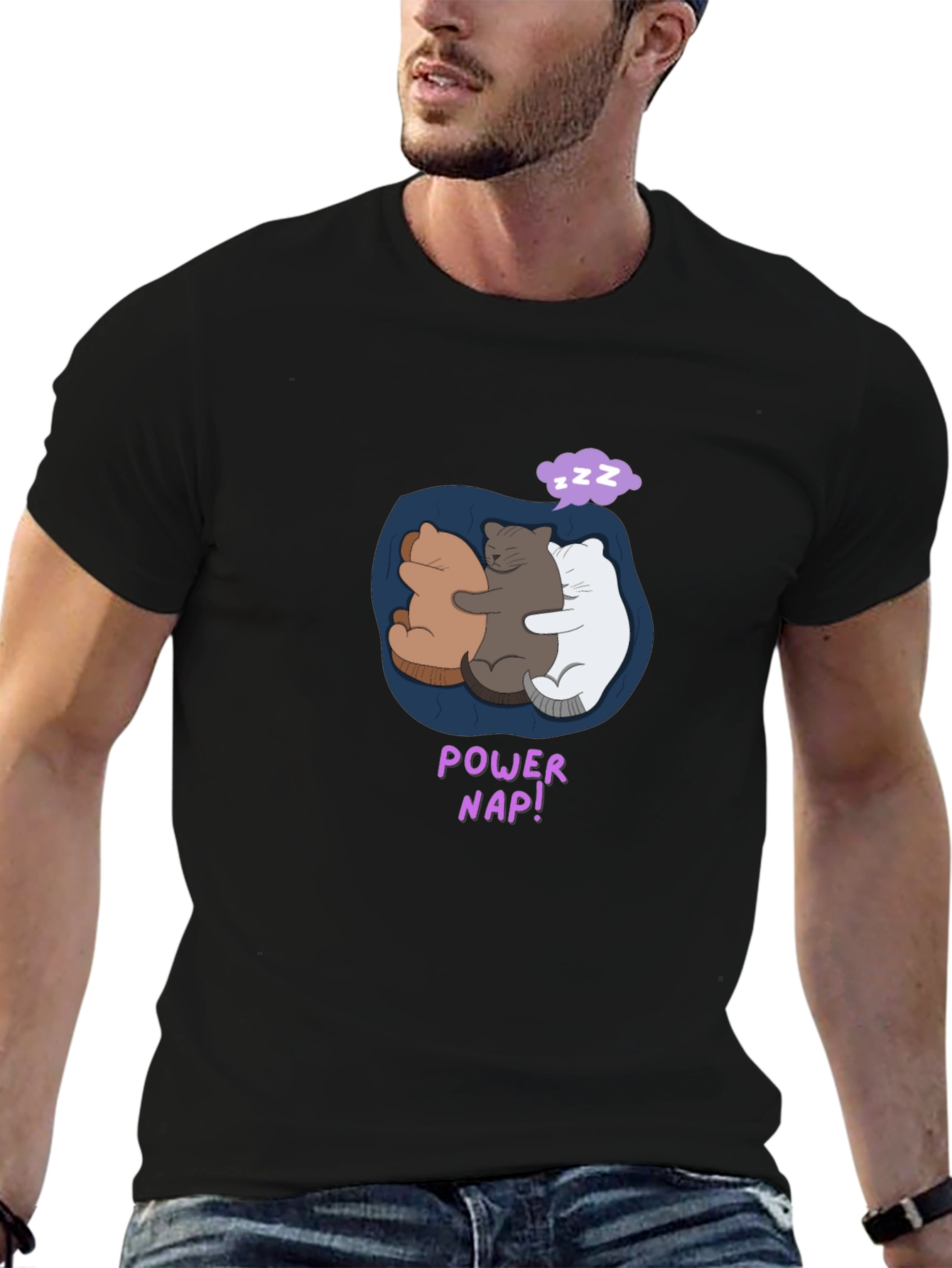 Power Nap Cute Bears T-Shirt - Comfy Cotton Tee