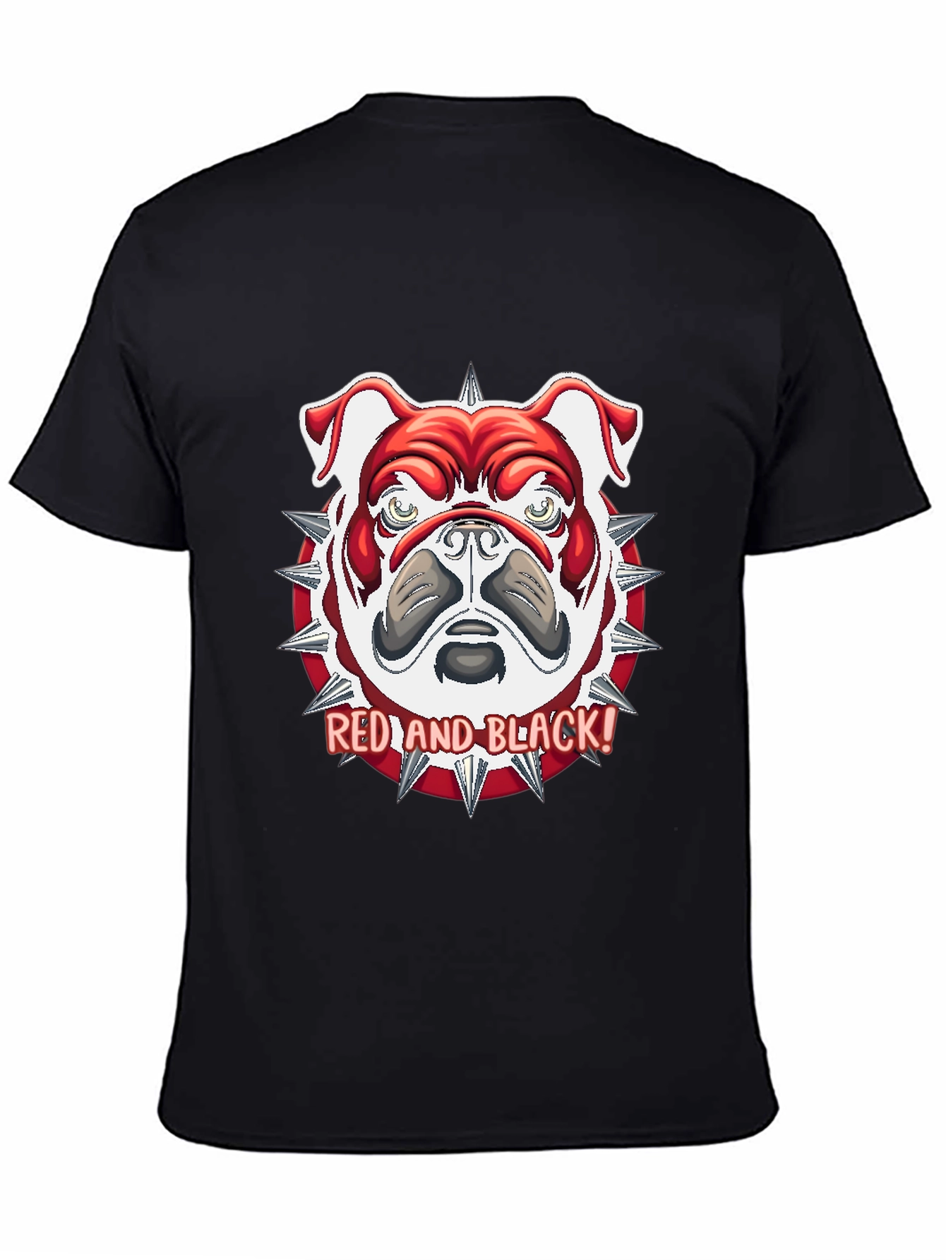Red and Black Bulldog Graphic Tee