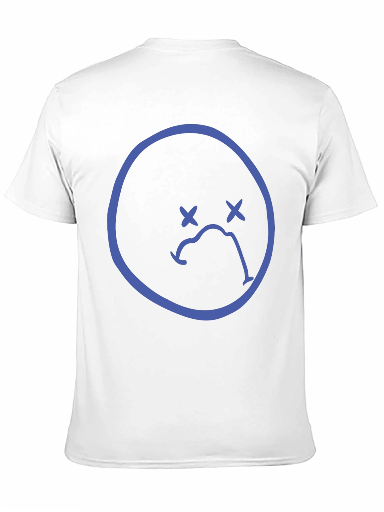 Sad Face Graphic Tee - Black Casual T-Shirt