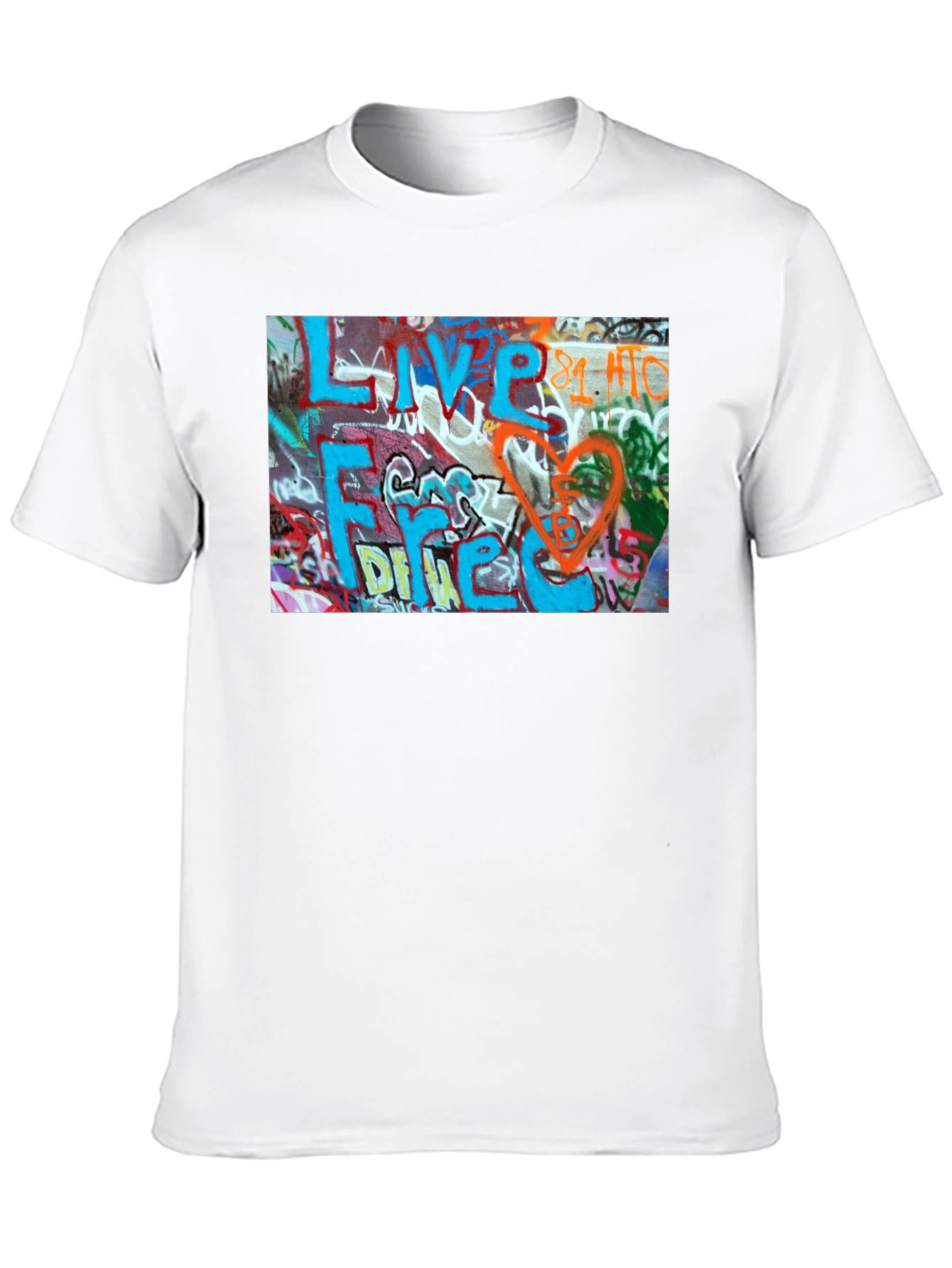 Graffiti Art T-Shirt - Live Free Design