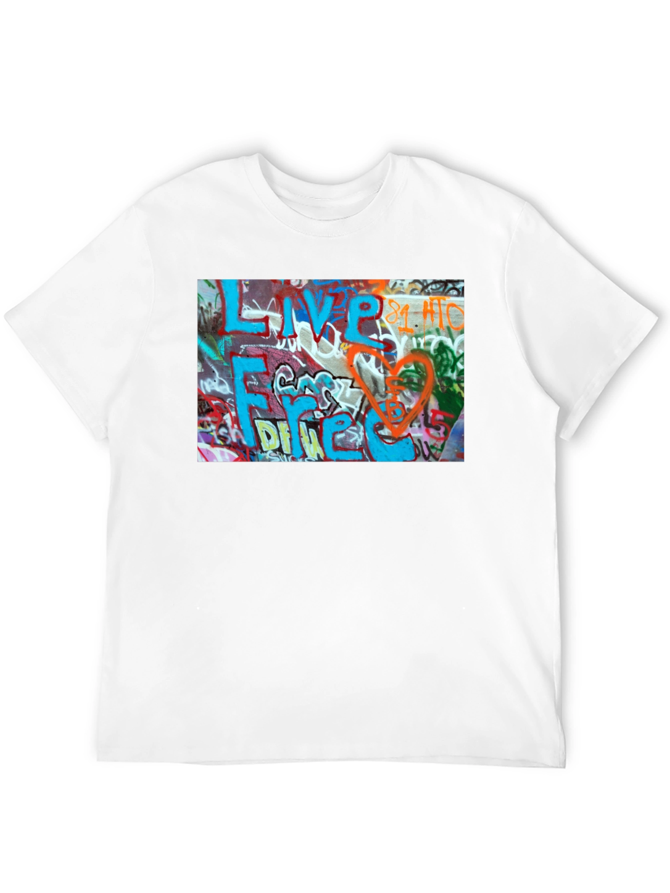 Graffiti Art T-Shirt - Live Free Design