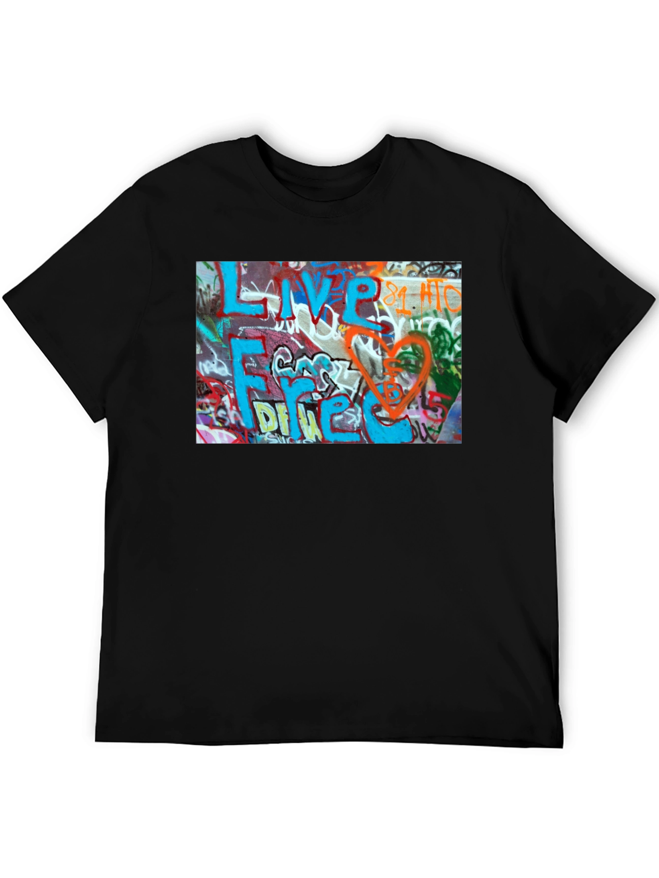 Graffiti Art T-Shirt - Live Free Design