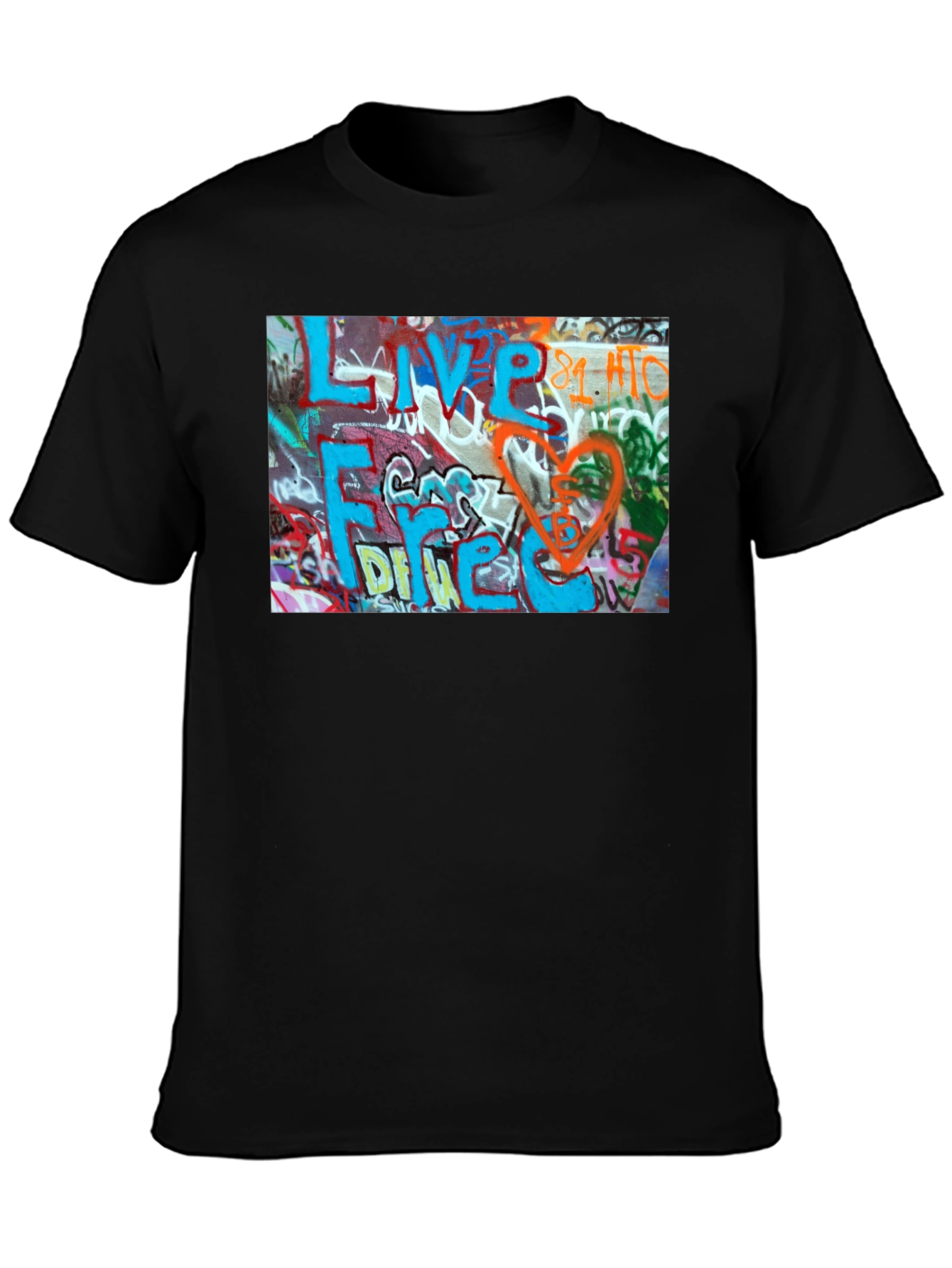 Graffiti Art T-Shirt - Live Free Design